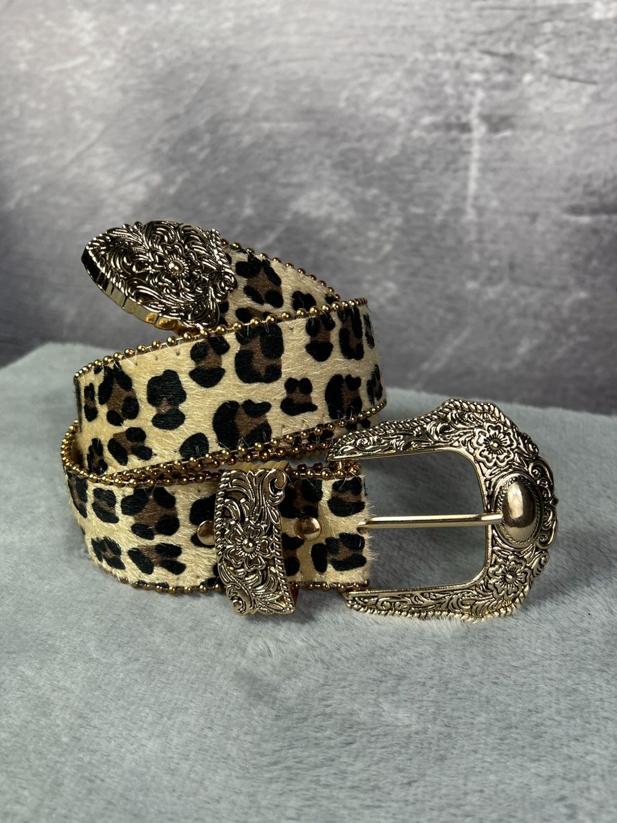 Other Leopard Glamor Belt Pained Engraved Plaque Y2K Size ONE SIZE - 5 Thumbnail
