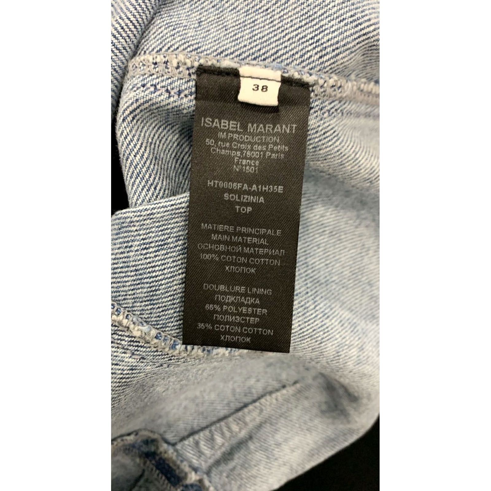Isabel Marant Isabel Marant Étoile Solizinia Strapless Top Bustier Peplum Denim Acid Wash M 38 Blue Womens Size M / US 6-8 / IT 42-44 - 6 Thumbnail