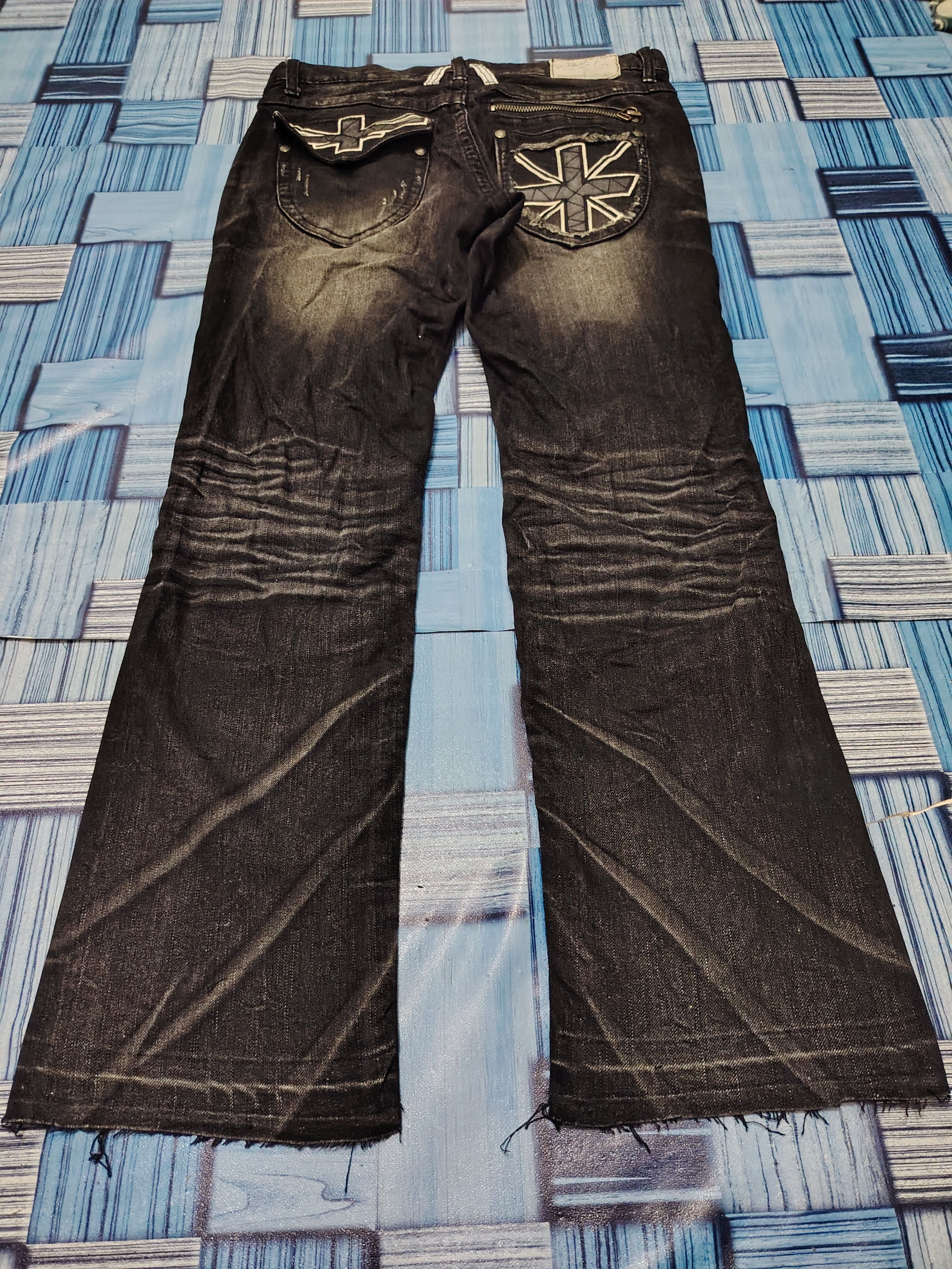 If Six Was Nine Japanese Lolita Jeans Flare Jeans Distressed Size US 31 - 20 Thumbnail