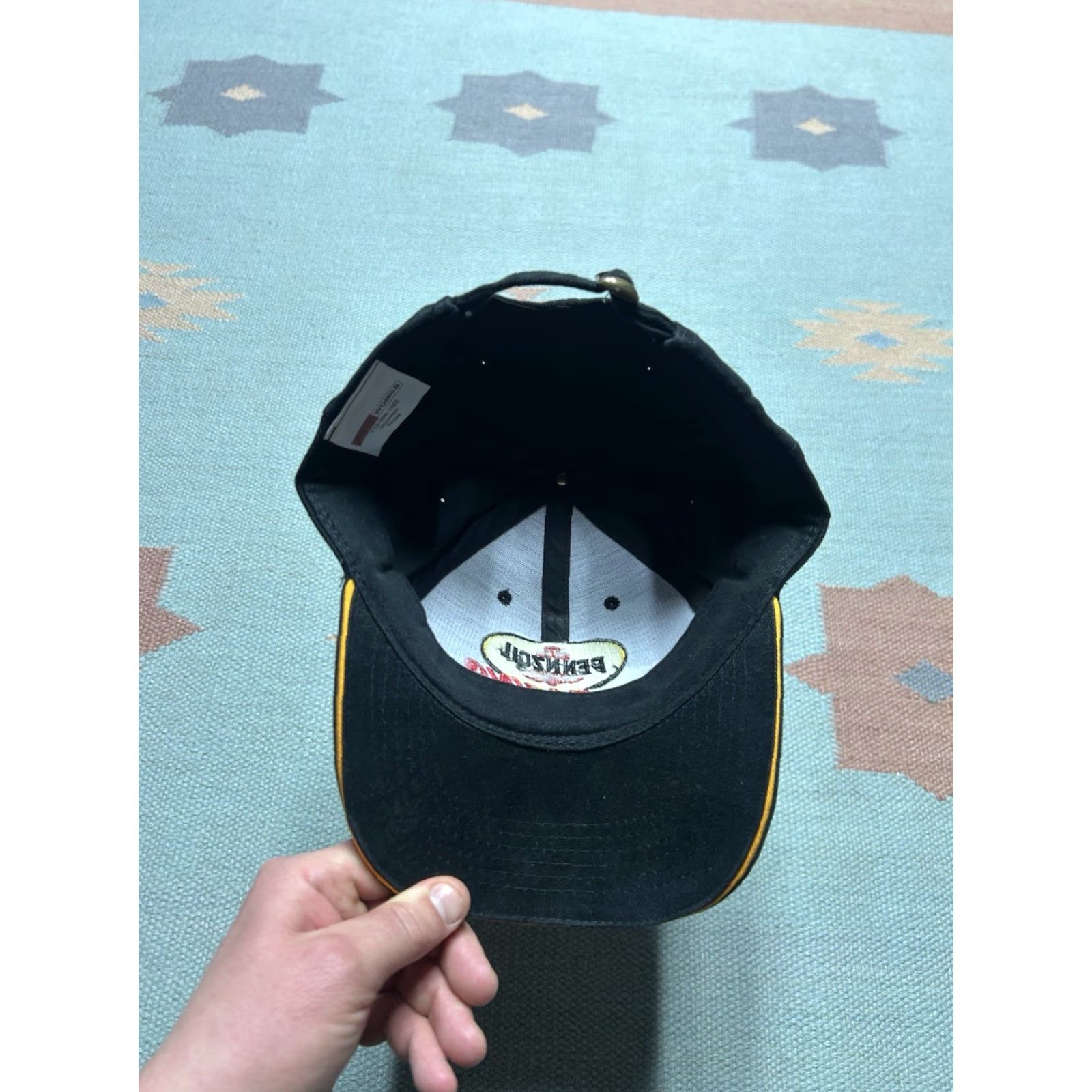 NASCAR VINTAGE Pennzoil Racing logo nascar strapback hat cap Black adjustable cotton Men Size ONE SIZE - 5 Thumbnail