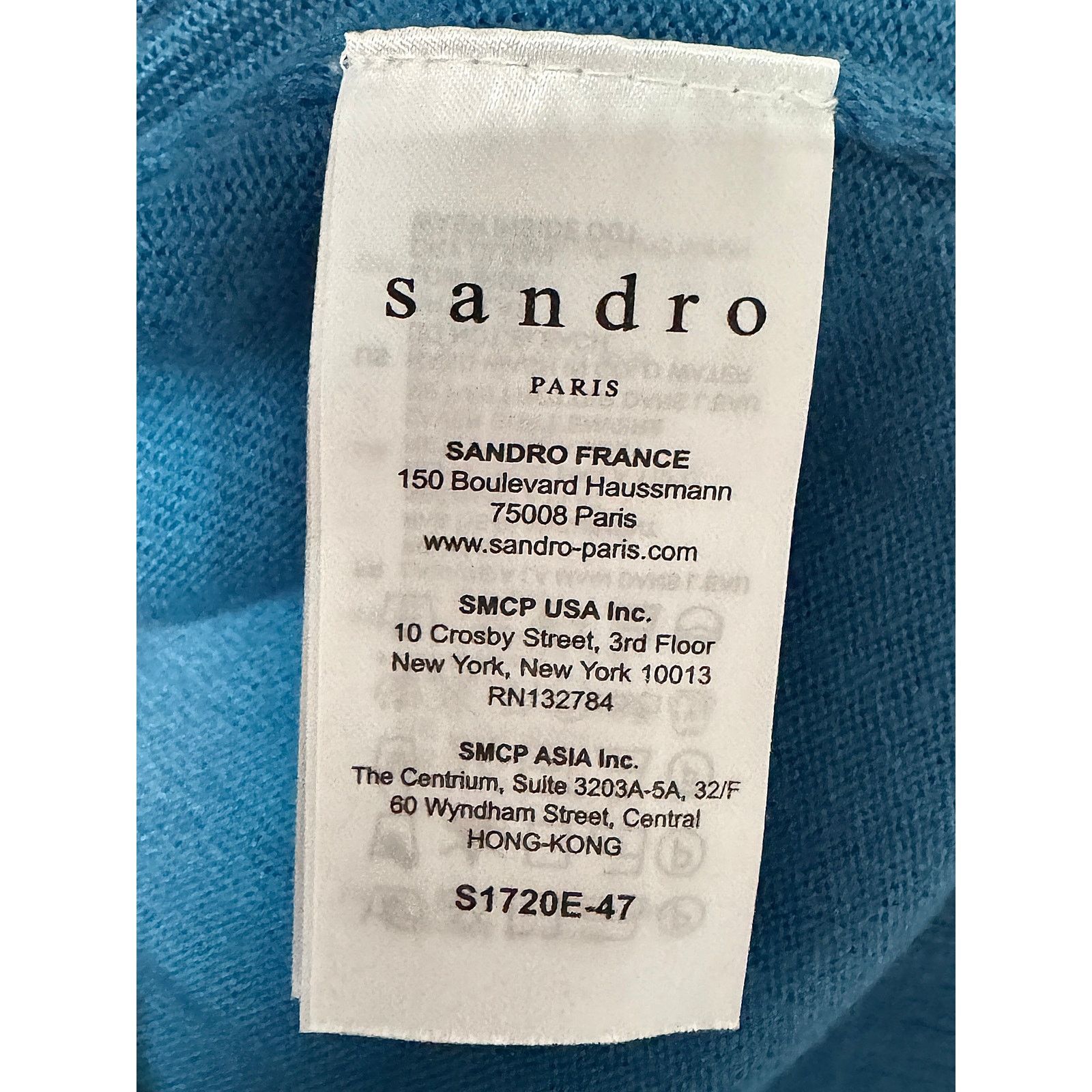 Sandro Sandro Wool-Cashmere blend Blue Pullover Size M / US 6-8 / IT 42-44 - 4 Thumbnail