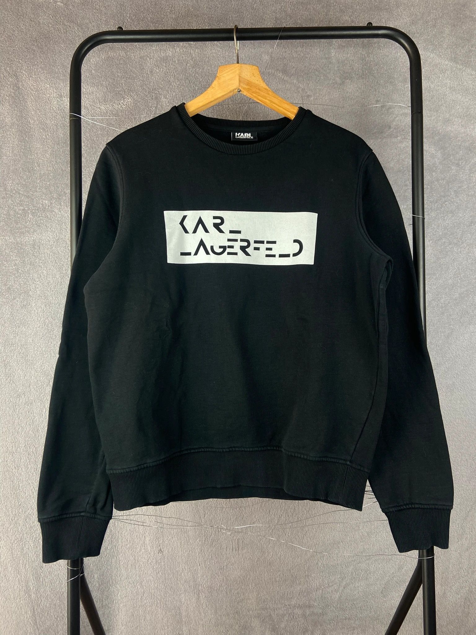 Karl Lagerfeld Karl Lagerfeld sweatshirt black vintage retro streetwear Size US M / EU 48-50 / 2 - 1 Thumbnail