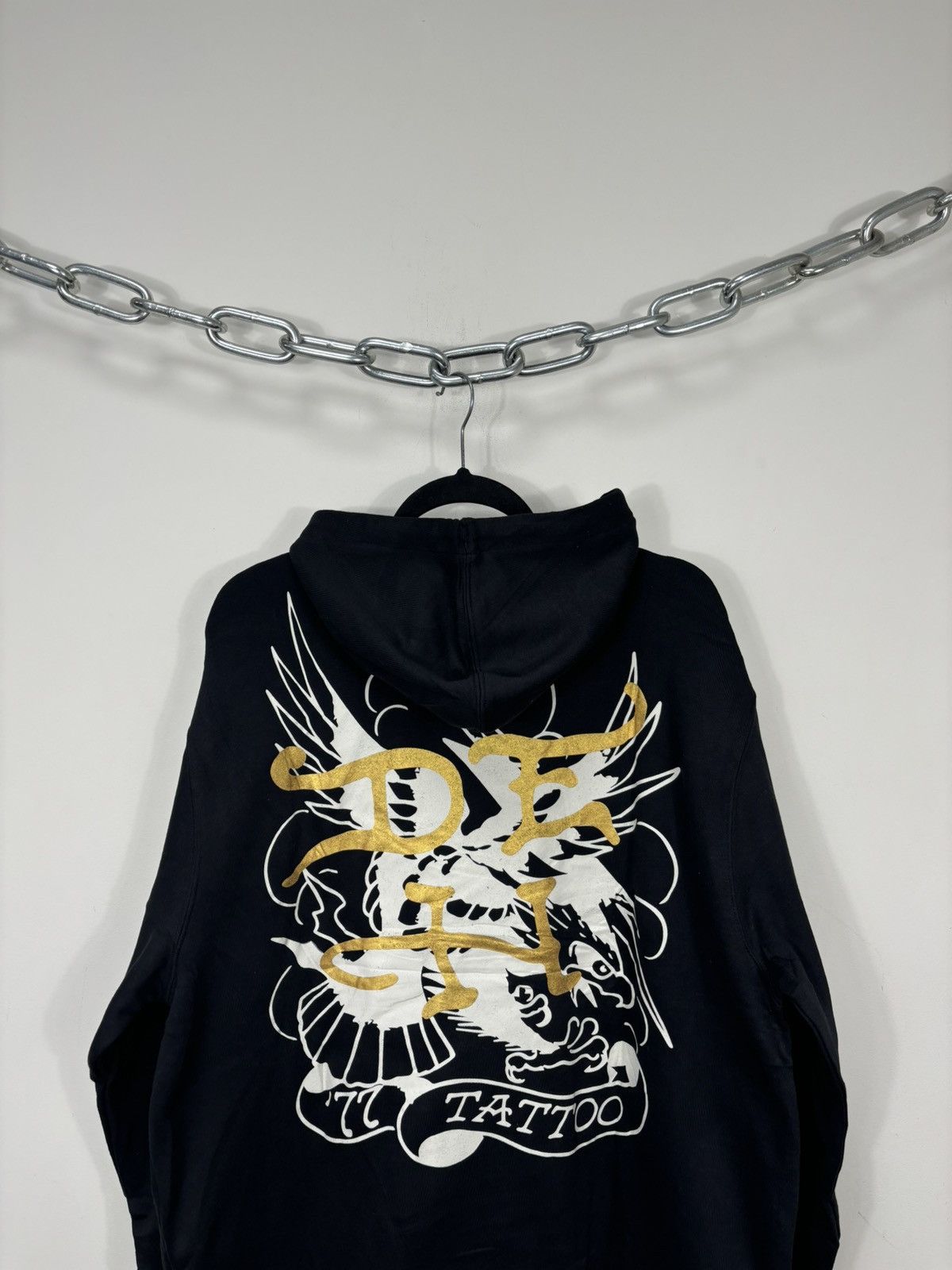 Ed Hardy Vintage Ed Hardy Skull Tattoo Y2K NEW Hype Black Hoodie Size US XL / EU 56 / 4 - 13 Thumbnail