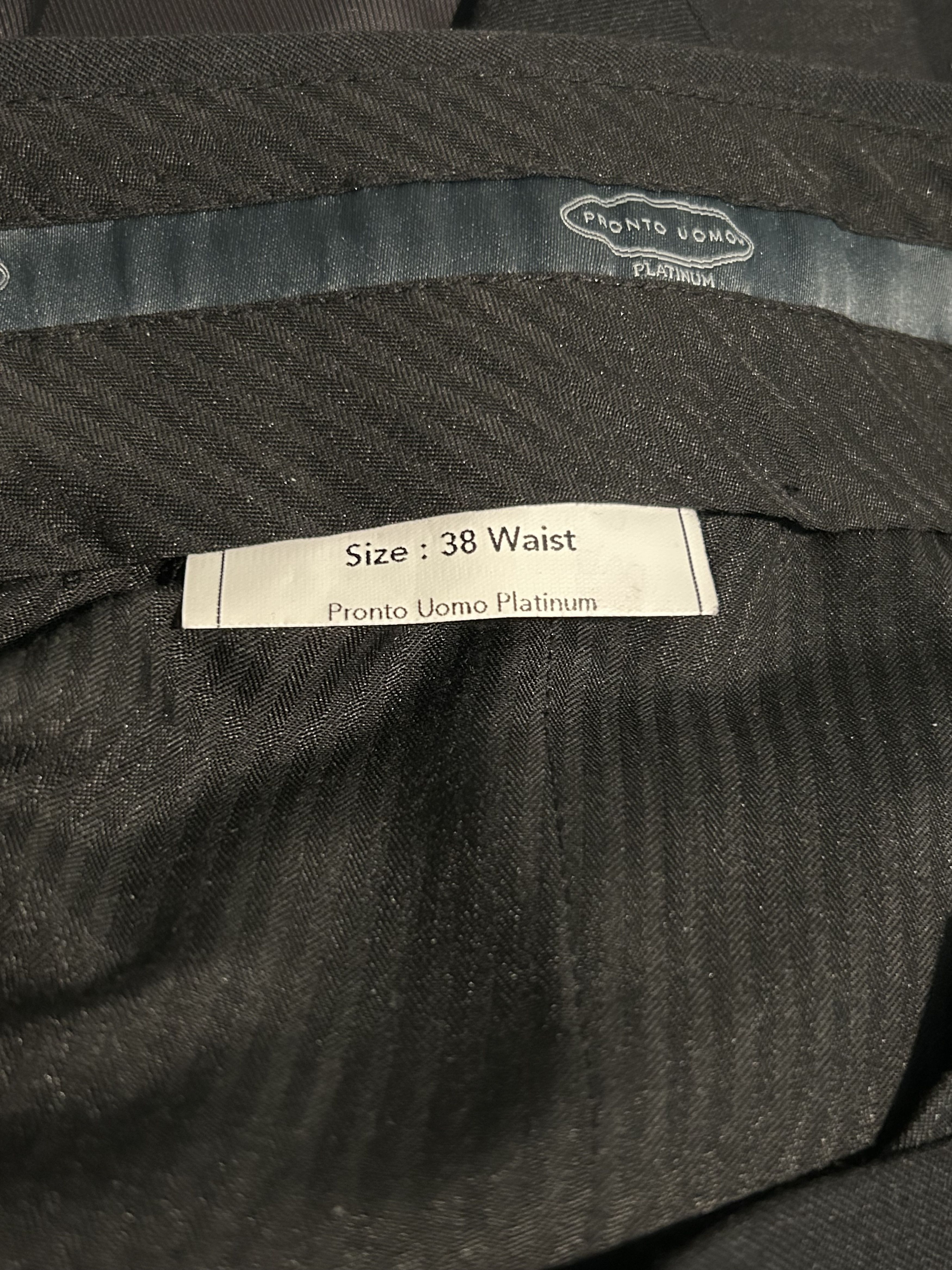Pronto Uomo Pronto Uomo Platinum Men's Black Suit Size 46S - 9 Thumbnail