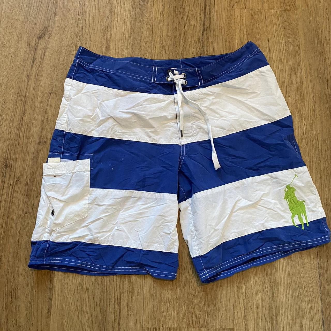 Polo Ralph Lauren Blue and white Ralph Lauren swim trunks Sportswear Size US M / EU 48-50 / 2 - 1 Thumbnail