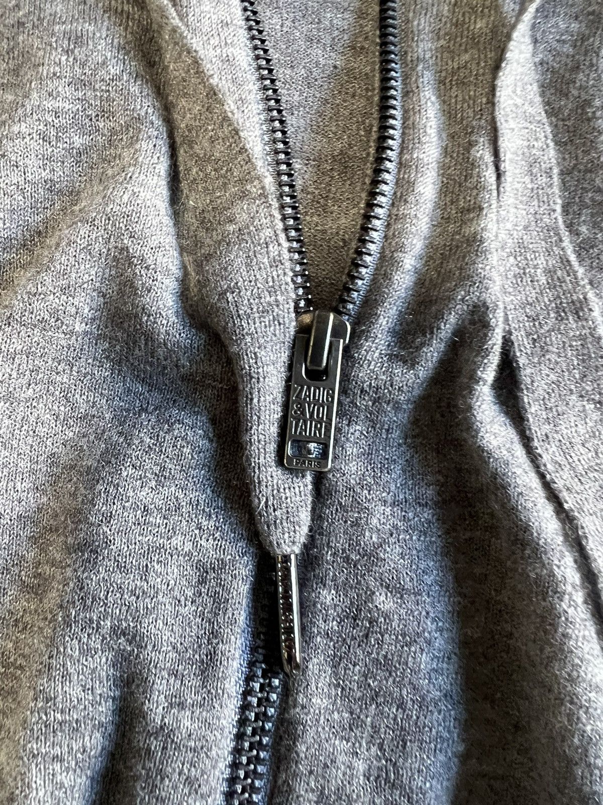 Vintage × Zadig & Voltaire Zadig Voltaire Skull Cashmere Zipper Cardigan XL Size ONE SIZE - 5 Thumbnail