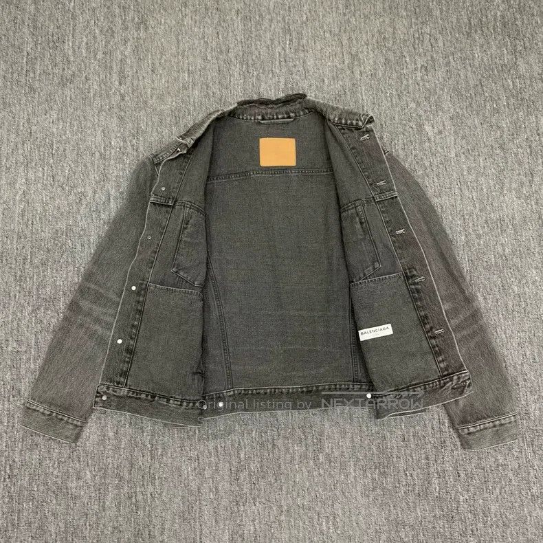 Balenciaga Balenciaga Back Logo Washed Denim Jacket Size XS / US 0-2 / IT 36-38 - 8 Thumbnail