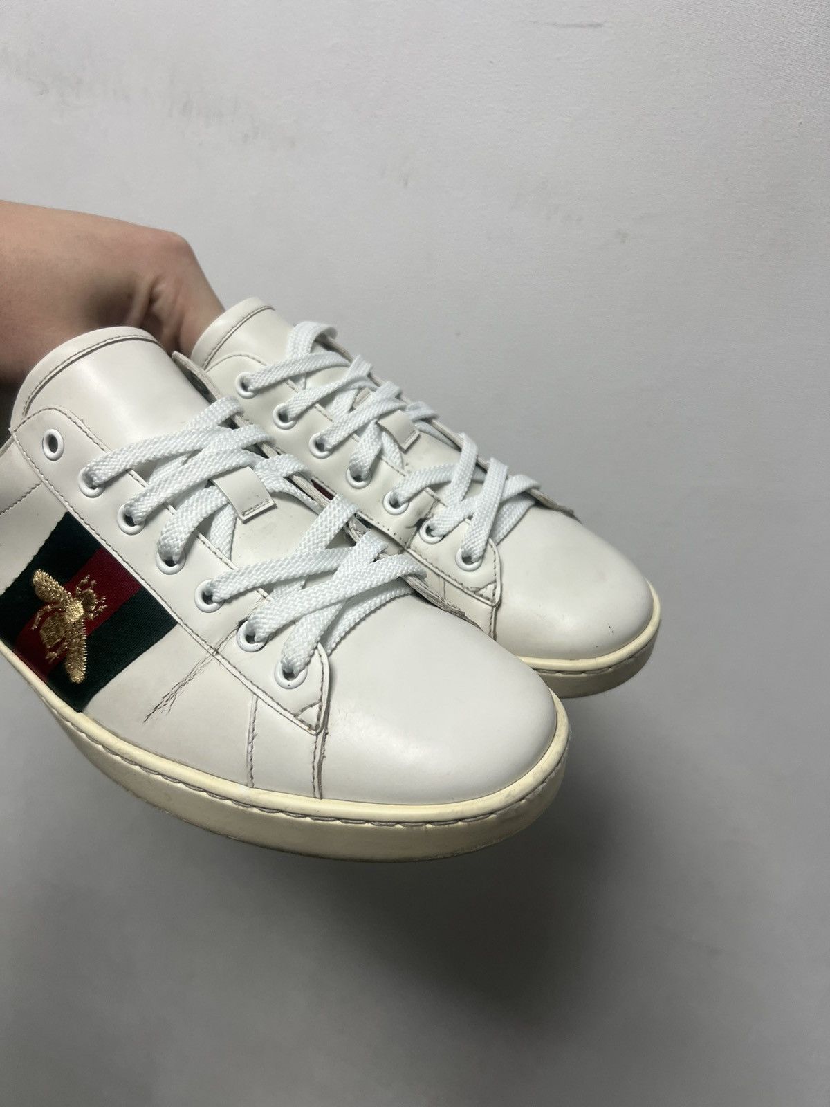 Gucci Gucci low top sneakers Bianoco/BBR/Blue Size US 8.5 / EU 41-42 - 11 Thumbnail
