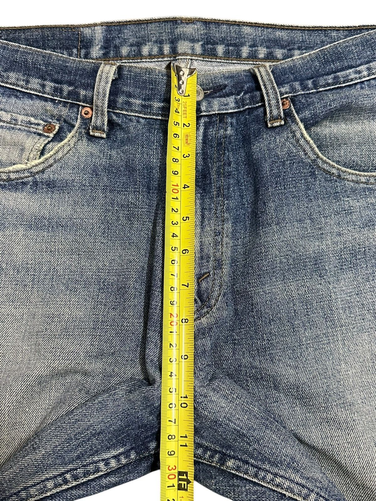 Levi's Vintage Levis Blue Faded Wash Distress Style Loose Jeans Size US 32 / EU 48 - 15 Thumbnail