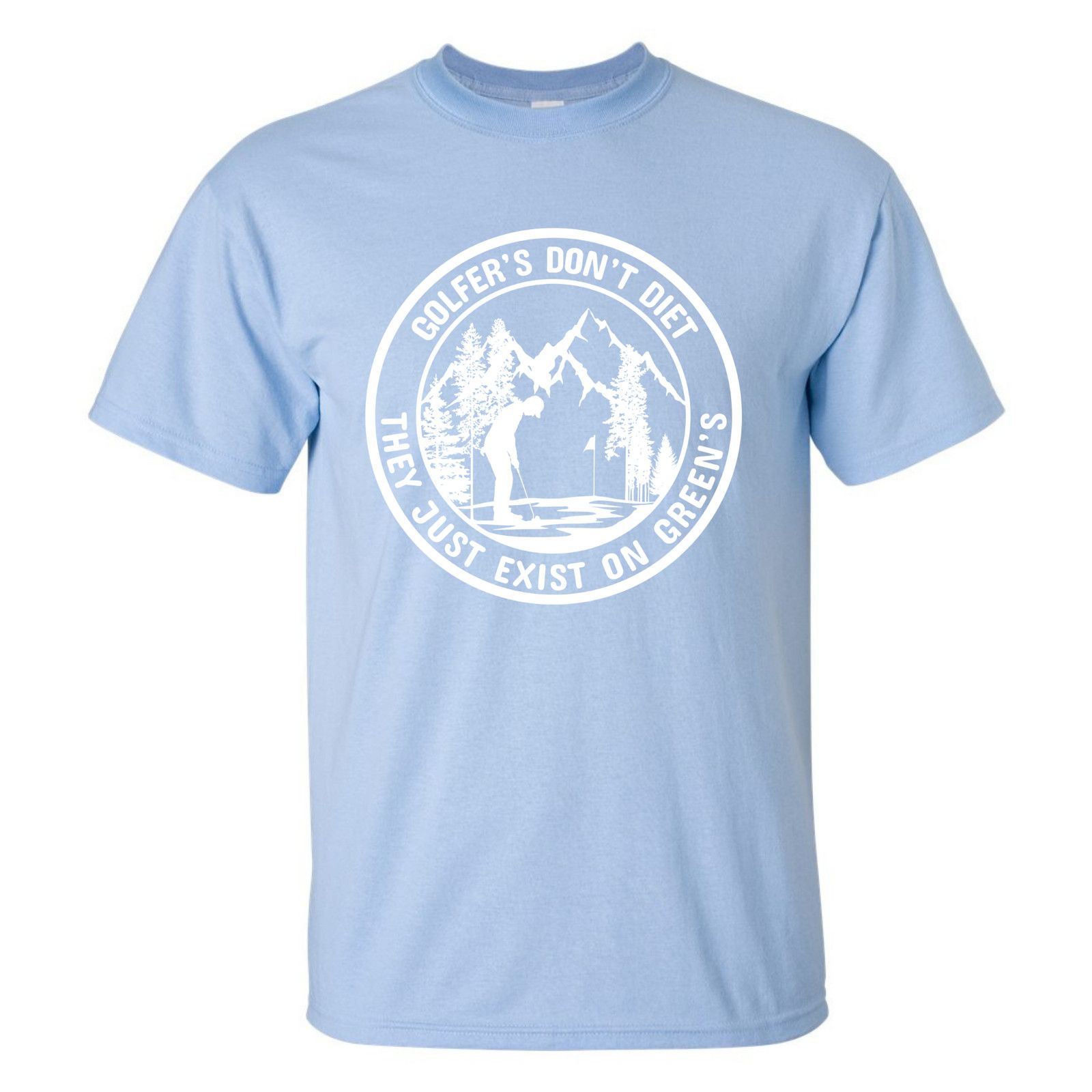 Gildan Golfers Don't Diet On Greens Funny Man Putting T-Shirt Size US L / EU 52-54 / 3 - 23 Thumbnail