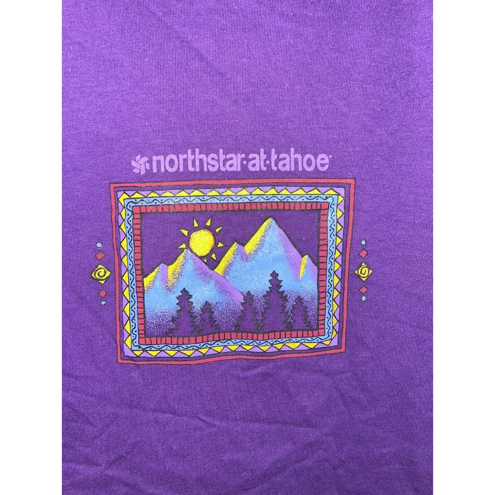 Jerzees Vintage Tahoe Mountain Shirt Northstar Purple VTG Tee 90s L Size US L / EU 52-54 / 3 - 2 Thumbnail