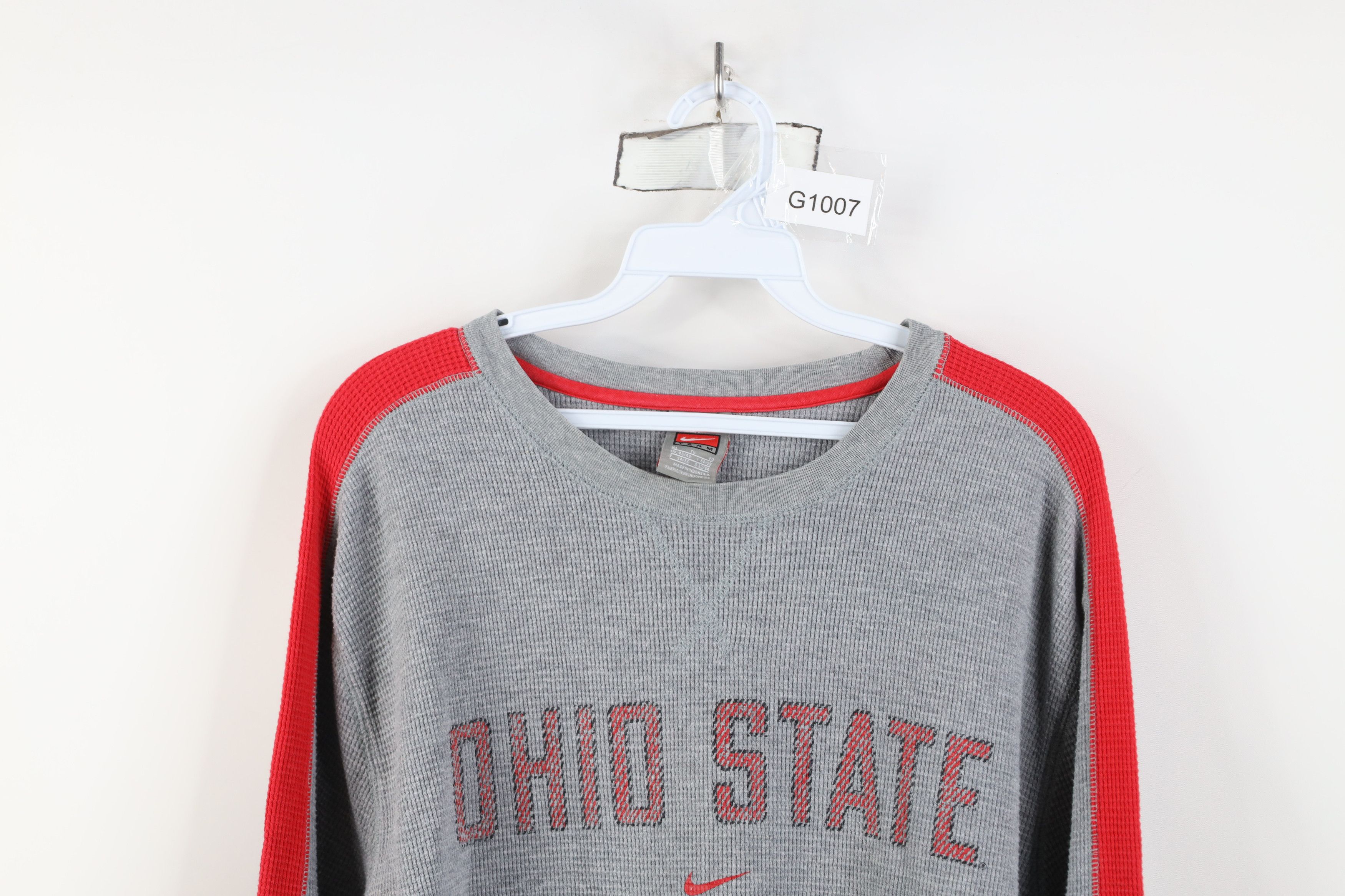 Nike Vintage Nike Swoosh Ohio State University Thermal T-Shirt Size US XL / EU 56 / 4 - 2 Thumbnail