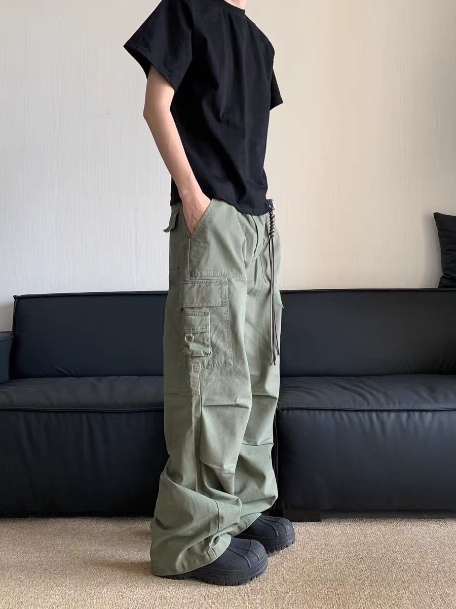 Japanese Brand × Vintage Pleated vintage straight leg workwear baggy pants Size US 33 - 3 Thumbnail