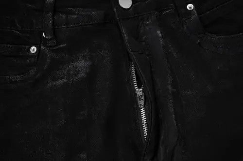 VIBE Streetwear Wax Leather Stretch Hombre Baggy Flare Pants Size US 33 - 8 Thumbnail