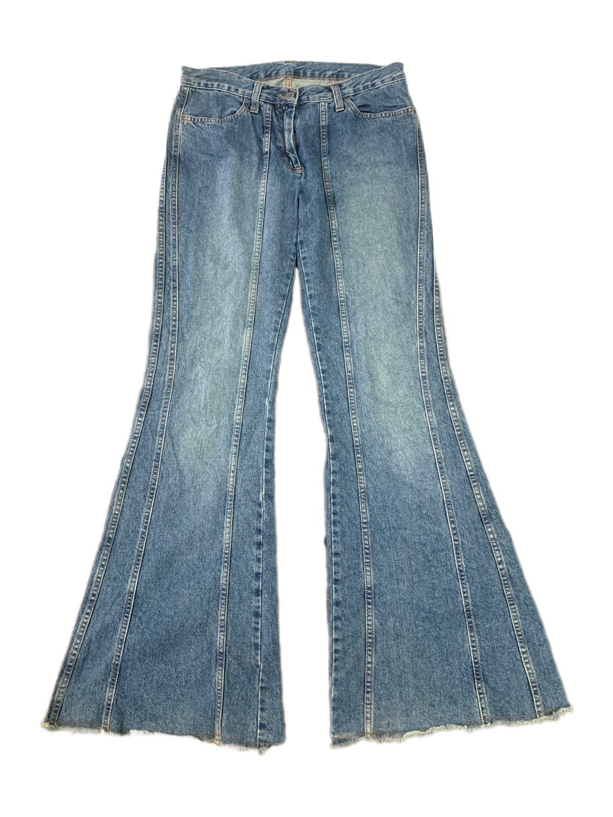 If Six Was Nine SUPER FLARE UNITED COLORS OF BENETTON JEANS RARE DESIGN Size US 30 / EU 46 - 1 Thumbnail