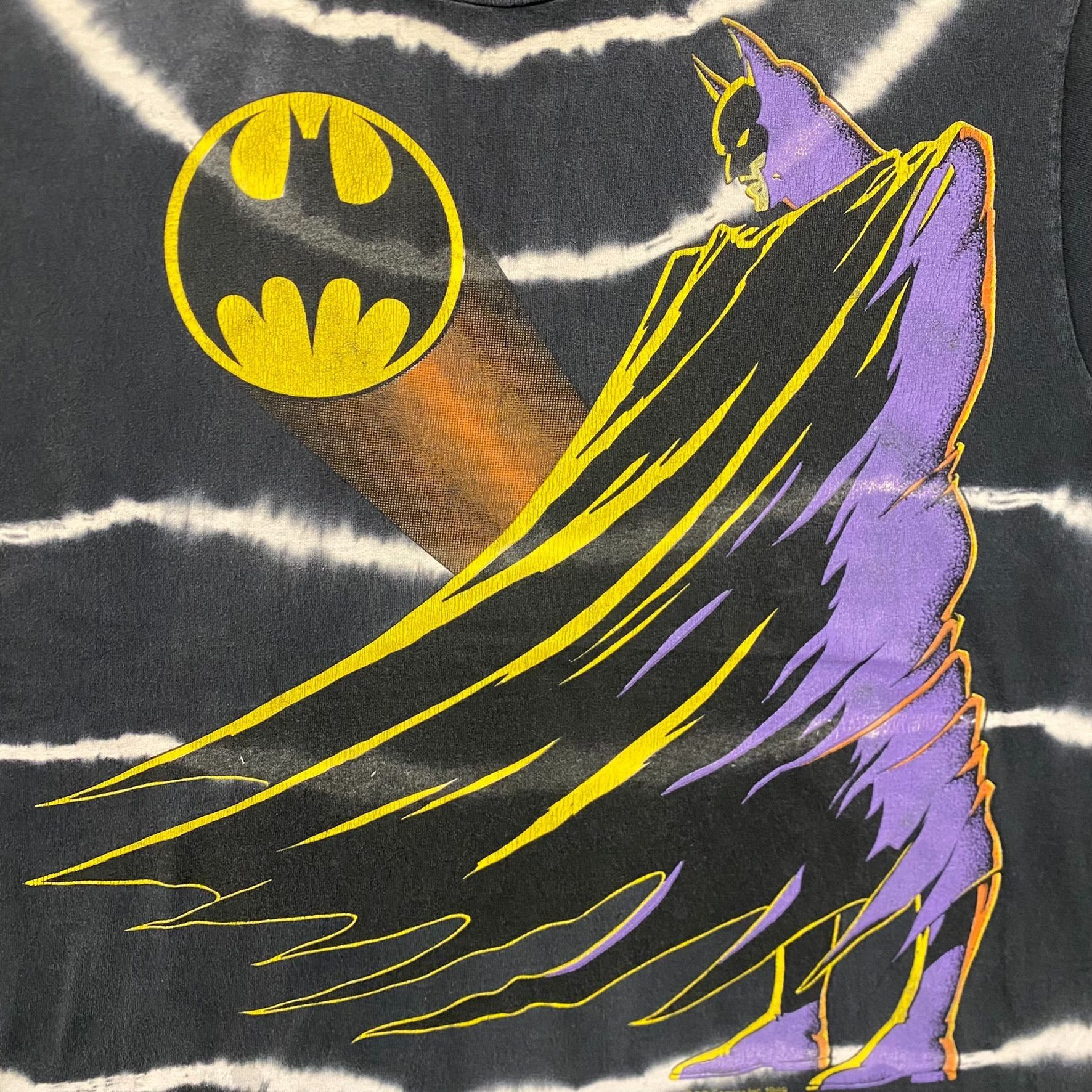 DC Comics Vintage 80s Batman Tie Dye Baggy Single Stitch AOP T-Shirt Size US XL / EU 56 / 4 - 3 Thumbnail