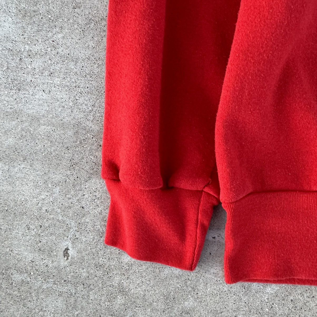 Adidas × Nike Vintage 80s Made In USA Red Adidas Logo Crewneck Fits Small Size US S / EU 44-46 / 1 - 8 Thumbnail