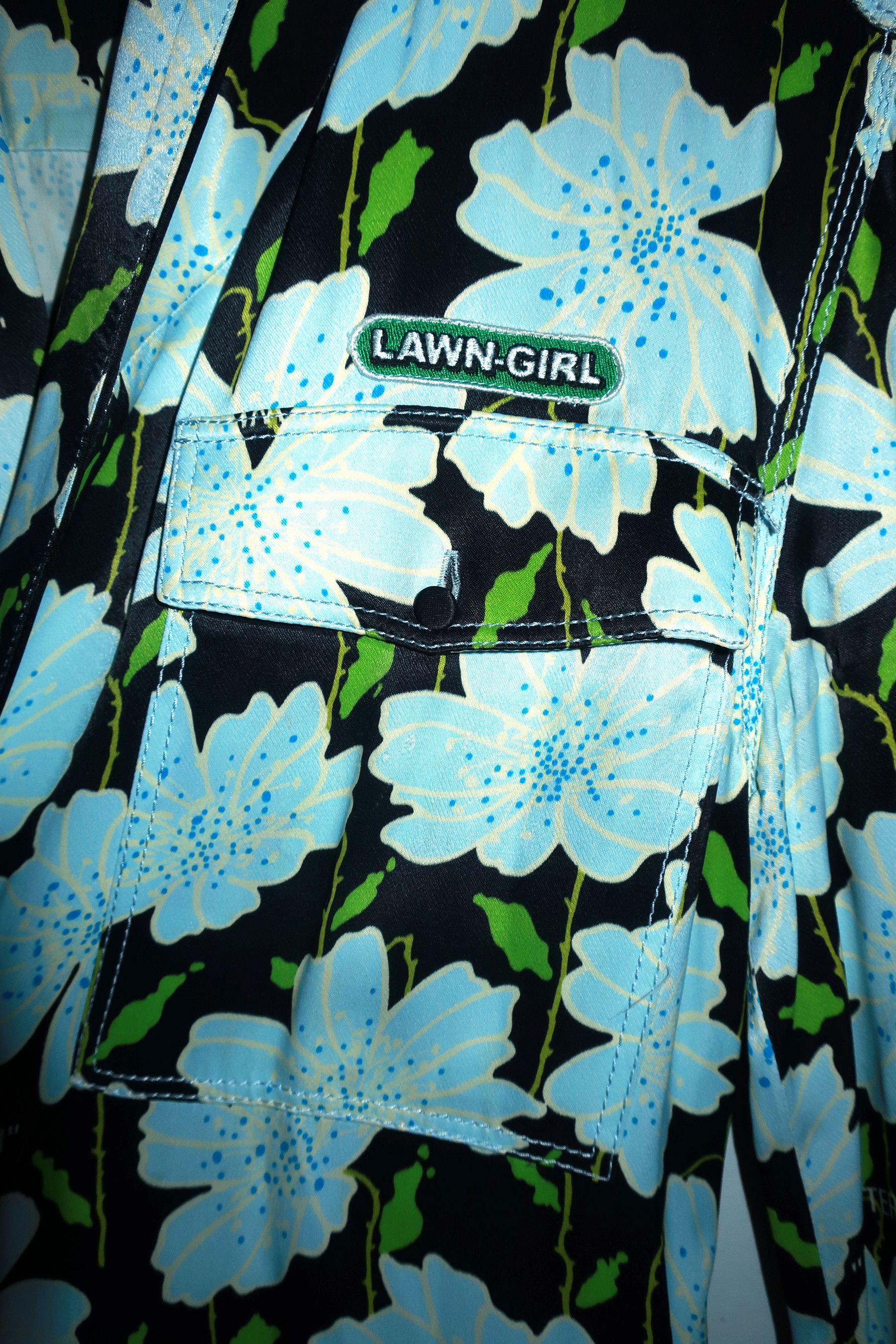 Off-White Off-White Appliquéd floral-print satin wrap dress c/o Virgil Size S / US 4 / IT 40 - 4 Thumbnail