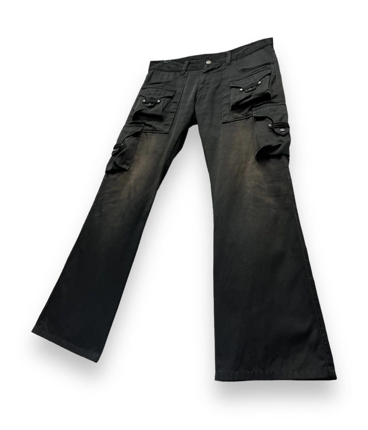 Tornado Mart Vintage TORNADO MART Rusty Black Bush Cargo Minimalist Flare Size US 32 / EU 48 - 6 Thumbnail