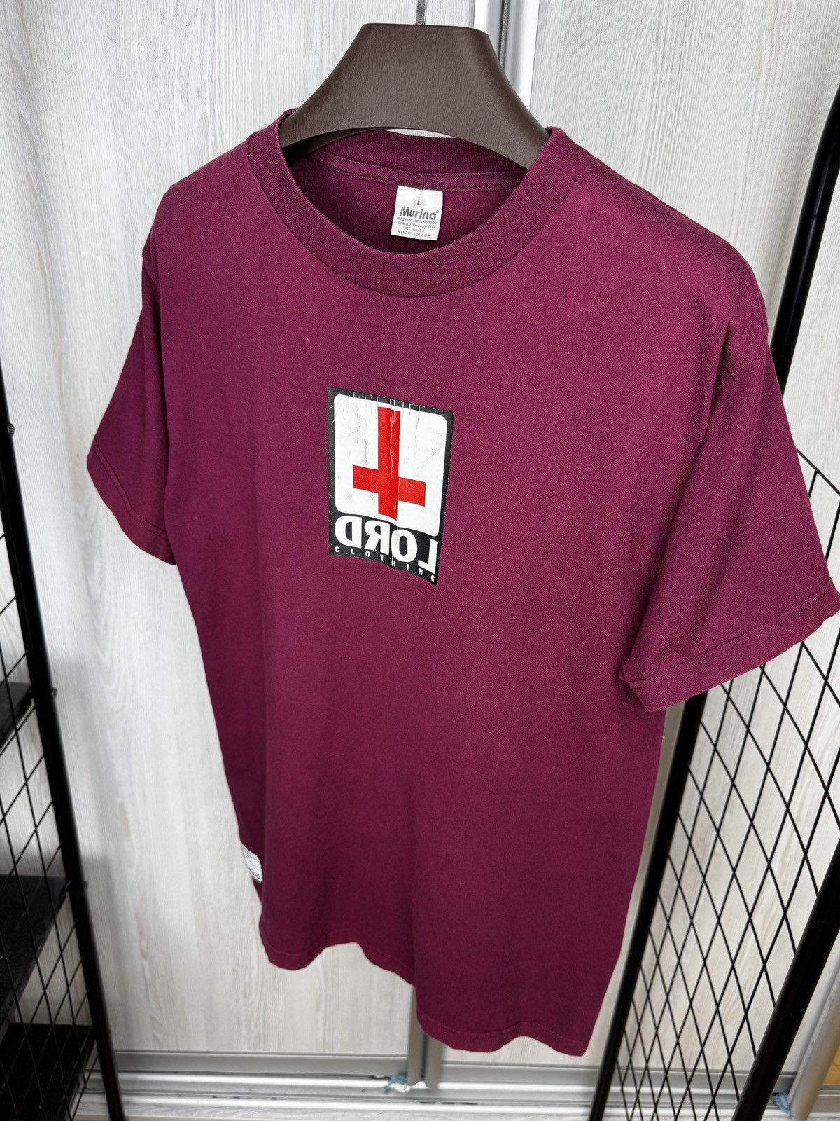 Vintage LORD Clothing BMX vintage 90s made in USA🇺🇸 burgundy tee Size US L / EU 52-54 / 3 - 7 Thumbnail