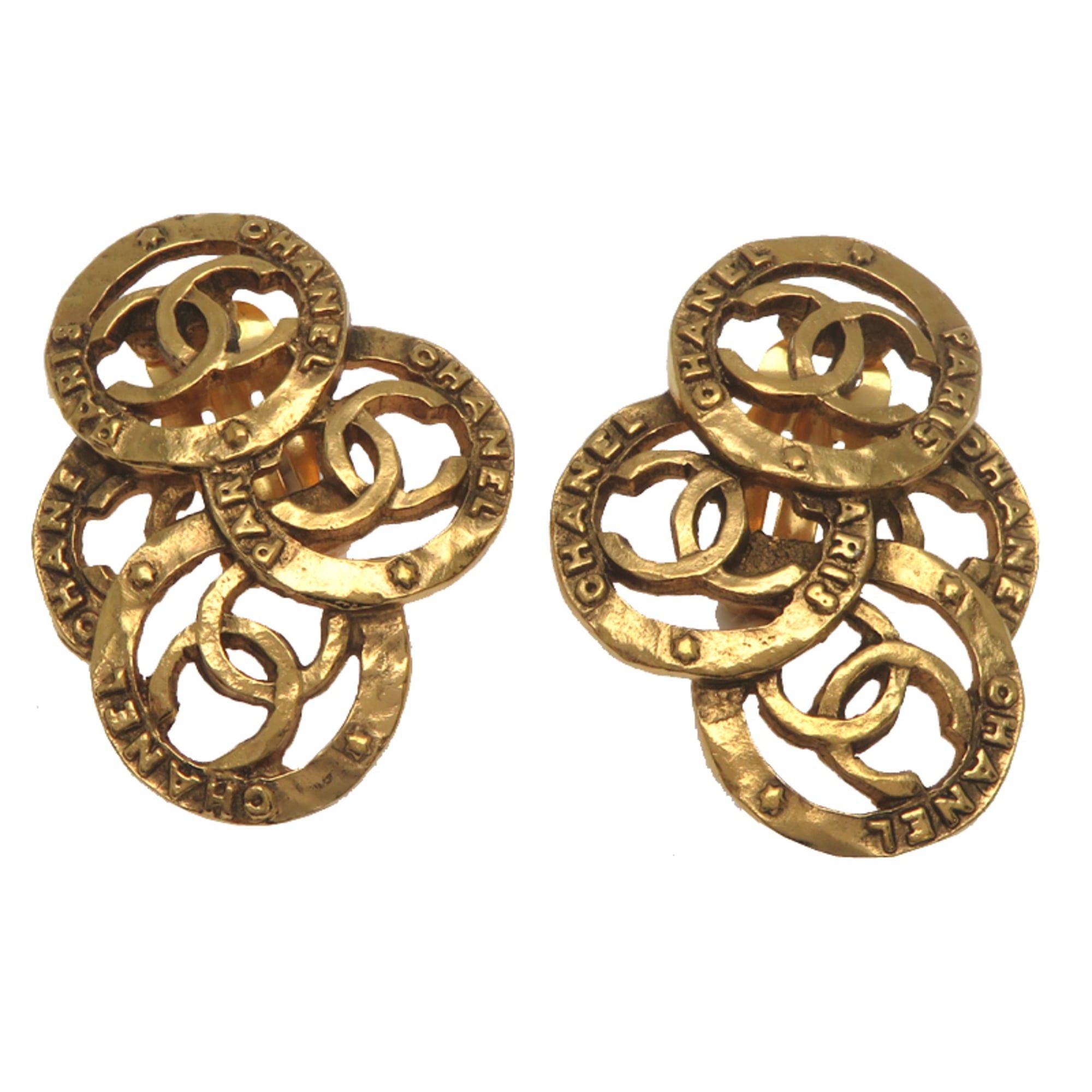Chanel Chanel Coco Mark Round Women's Earrings 23 GP Size ONE SIZE - 1 Thumbnail