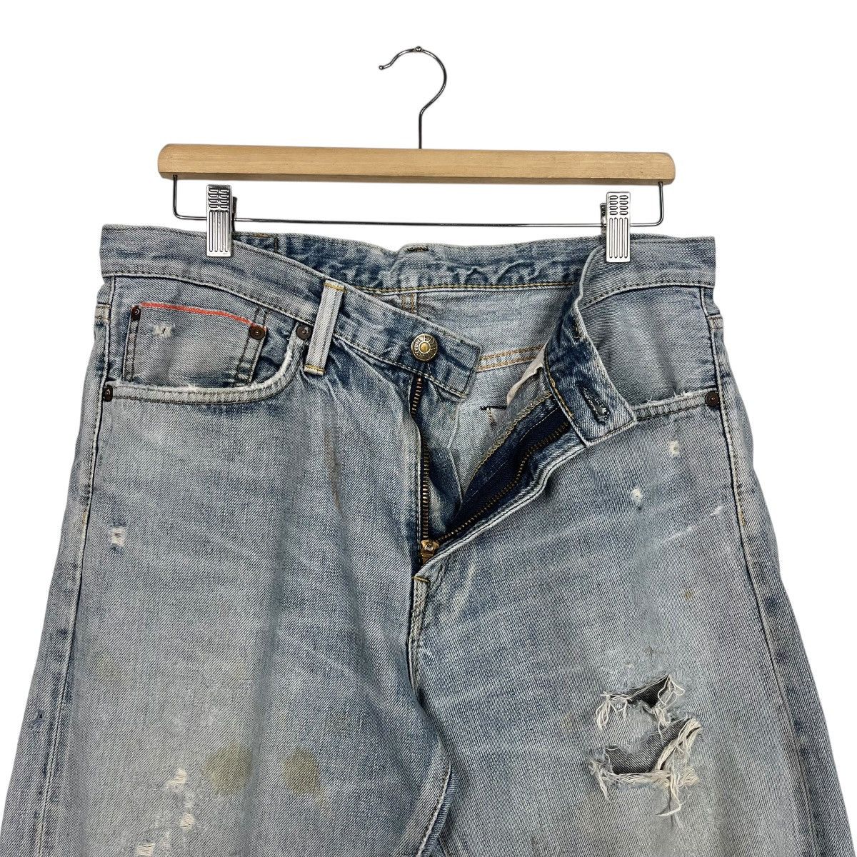Edwin Vintage Edwin Japan Distressed Redline Denim Jeans Size US 32 / EU 48 - 15 Thumbnail