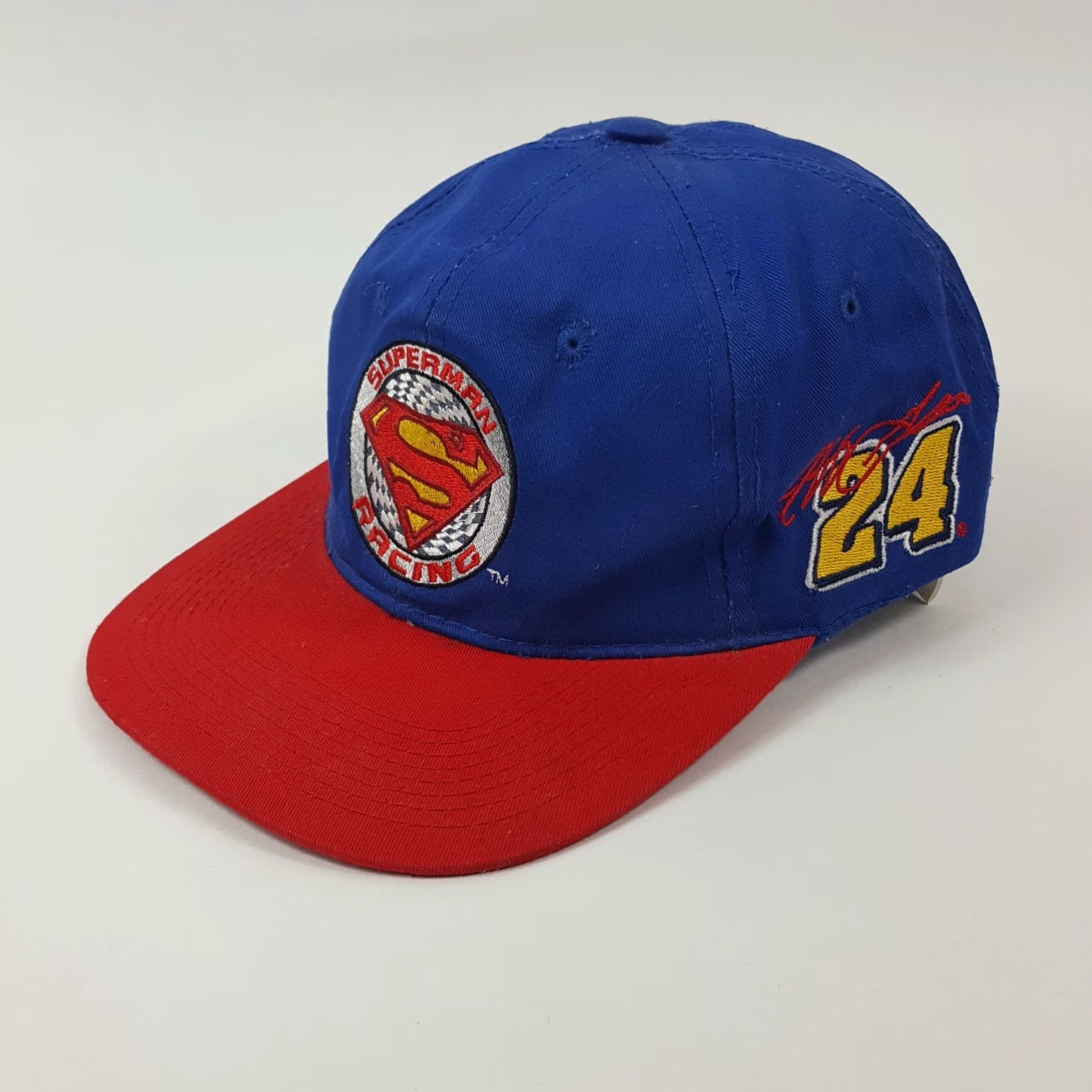 Vintage VINTAGE Superman Racing Jeff Gordon NASCAR Snapback Baseball Cap Hat 2000s Adult One Size Blue Twill Cotton USA 90s 00s Sports Baseball Mens Size ONE SIZE - 4 Thumbnail