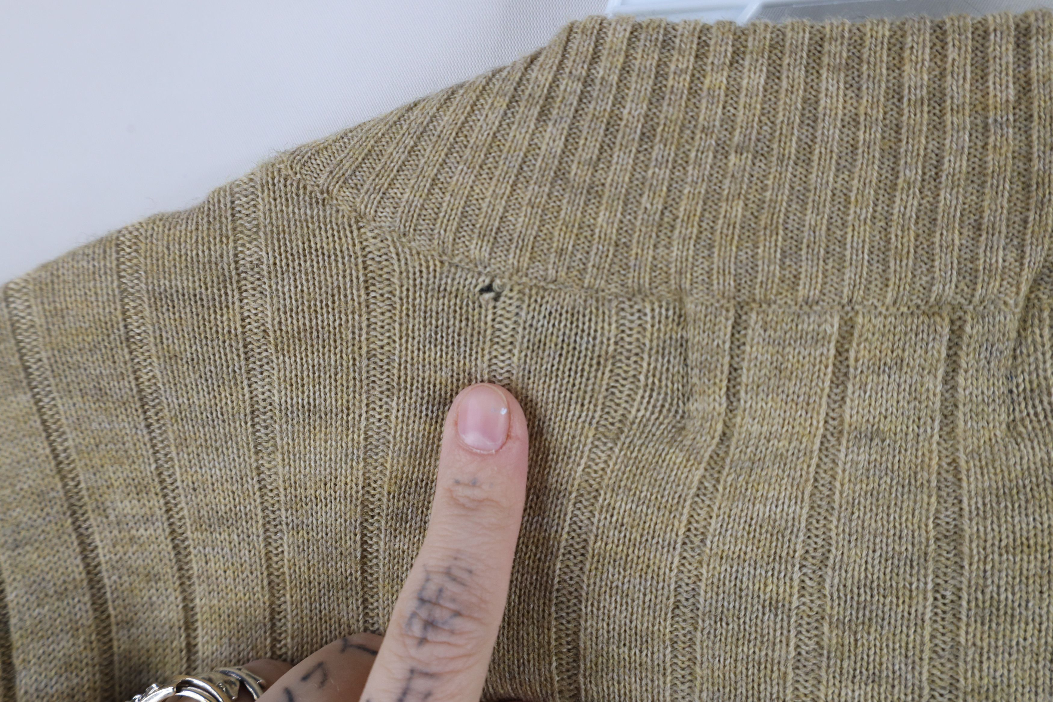 Vintage Vintage 90s Streetwear Wool Blend Ribbed Knit Sweater Beige Size US XL / EU 56 / 4 - 6 Thumbnail