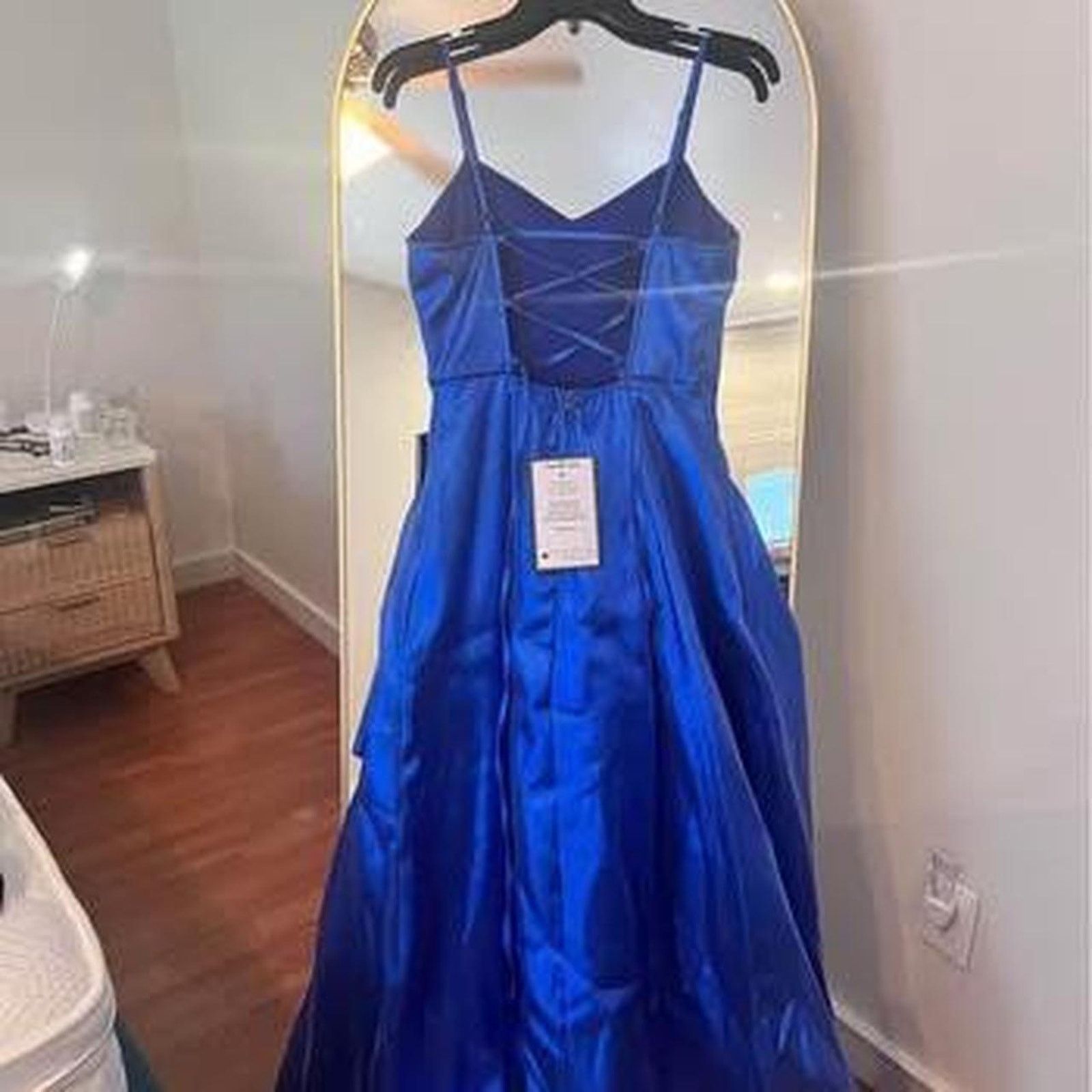 Macys NWT Sparkle Royal dress long ballroom Sz 7 Size M / US 6-8 / IT 42-44 - 3 Thumbnail