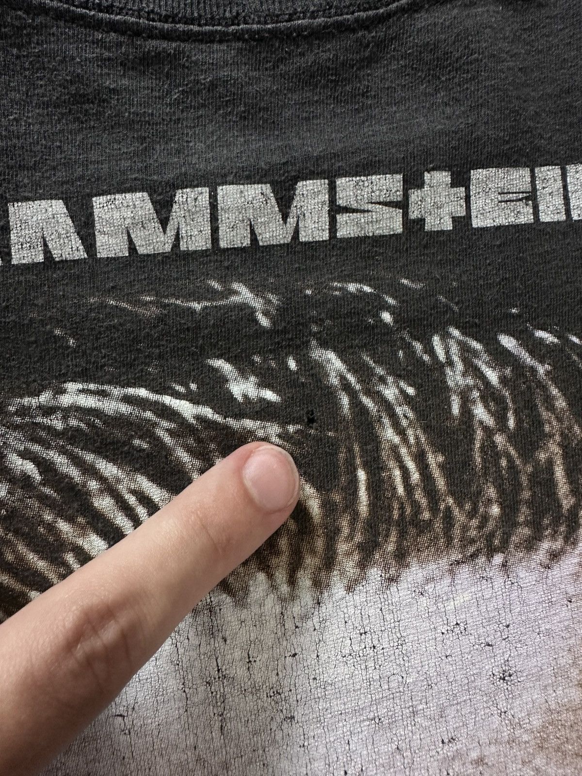 Band Tees × Vintage vintage 90s rammstein sehnsucht parking lot bootleg tshirt Size US L / EU 52-54 / 3 - 5 Thumbnail
