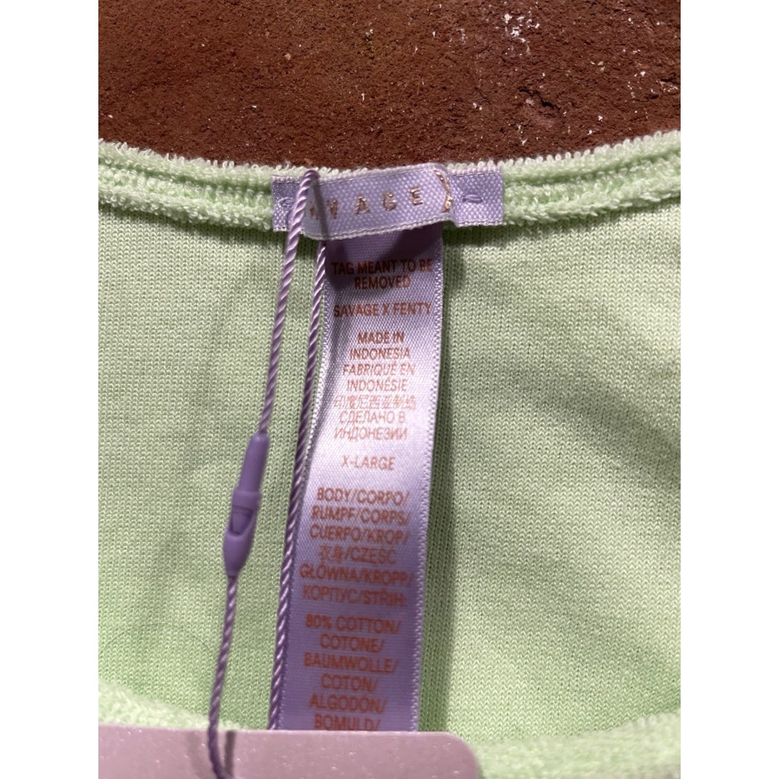 Vintage Savage X Fenty Terry Bodysuit One Piece Unlined Wireless NWT XL Green Womens Size XL / US 12-14 / IT 48-50 - 3 Thumbnail