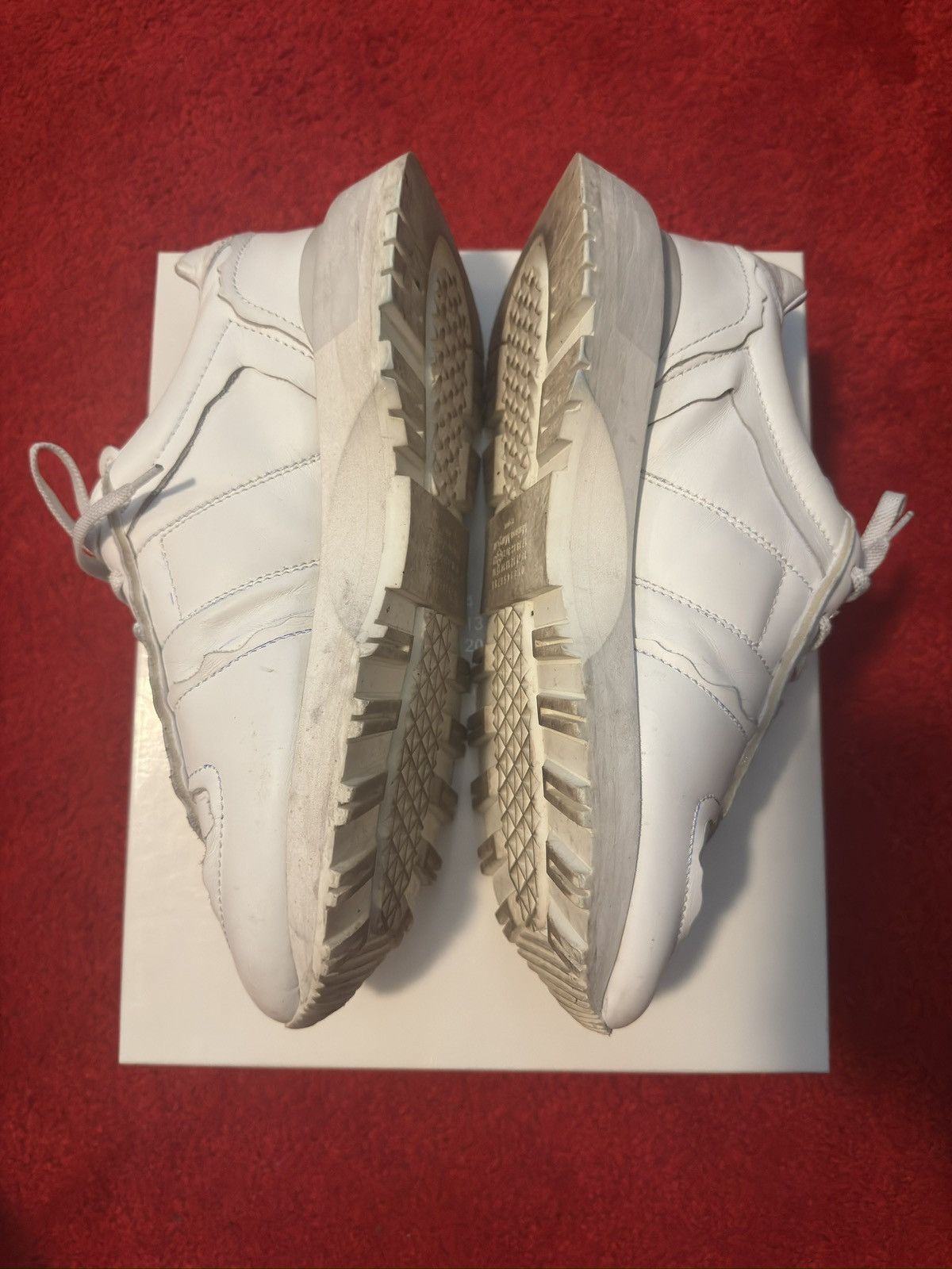 Maison Margiela Maison Margiela 50-50 Low Top White Leather Sneakers Size US 9 / EU 42 - 3 Thumbnail