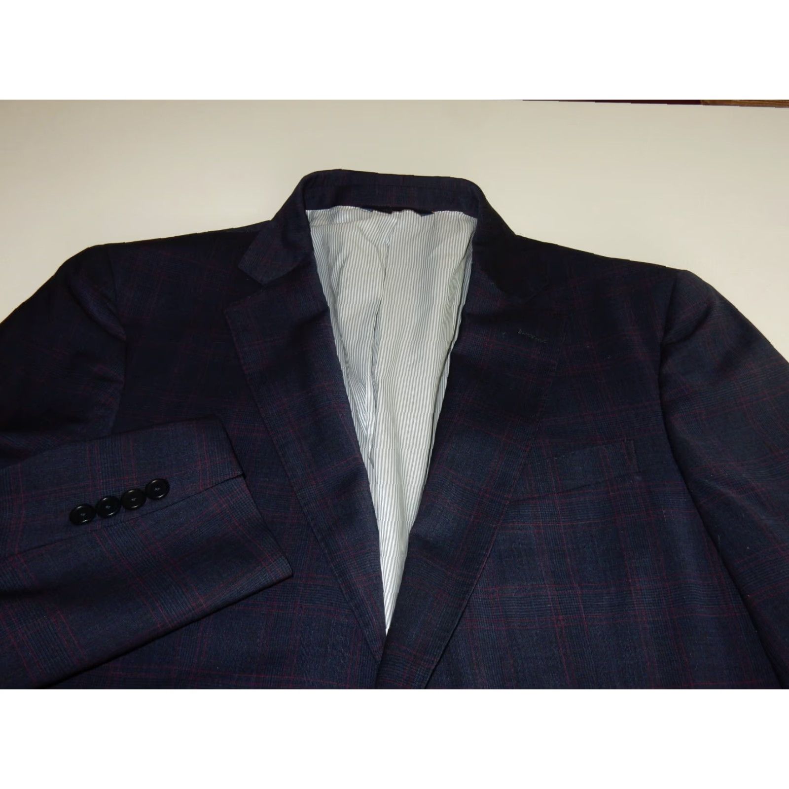 Brooks Brothers Brooks Brothers Blazer Coat Wool Plaid 41R Men Blue Size 41 Regular 2 Button 2 Vent Jacket Size 42R - 2 Thumbnail
