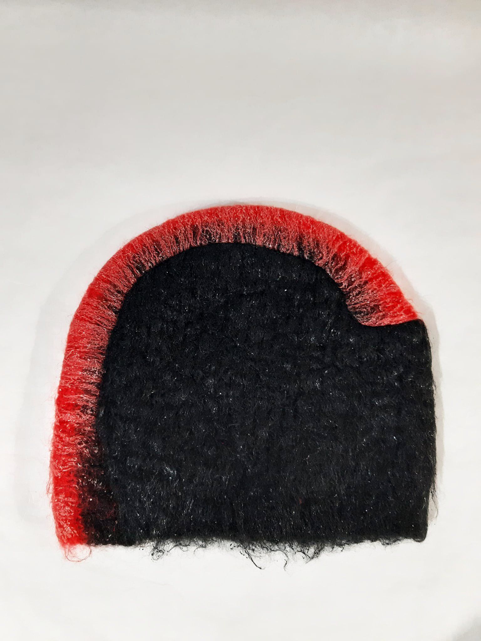 Prada Red Mohair Mohawk Beanie Hat FW 2007 Size ONE SIZE - 3 Thumbnail
