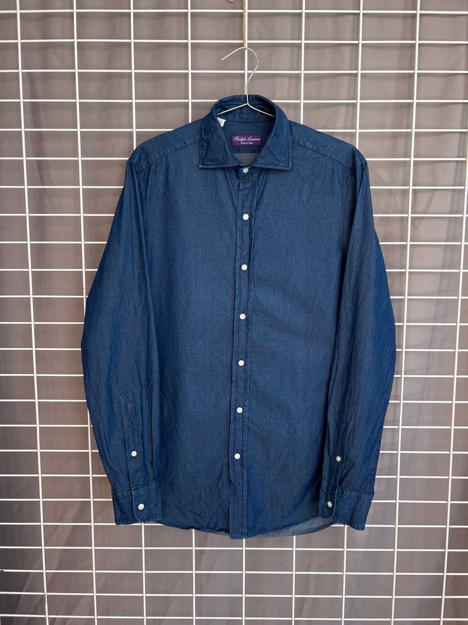 Ralph Lauren Purple Label Ralph Lauren Purple Label Indigo Button Shirt Size 14.5 or M Size US M / EU 48-50 / 2 - 1 Thumbnail