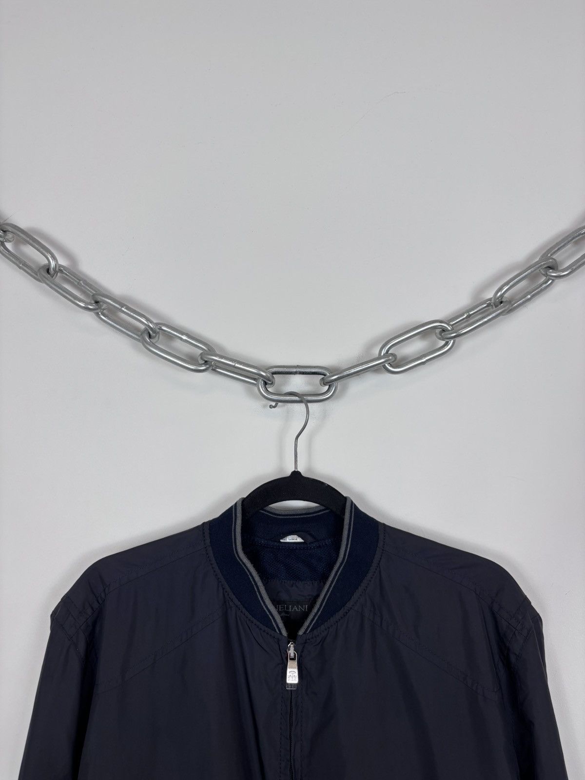 Corneliani Corneliani ID Men’s Eden Navy Blue Full Zip Bomber Jacket Size US L / EU 52-54 / 3 - 3 Thumbnail