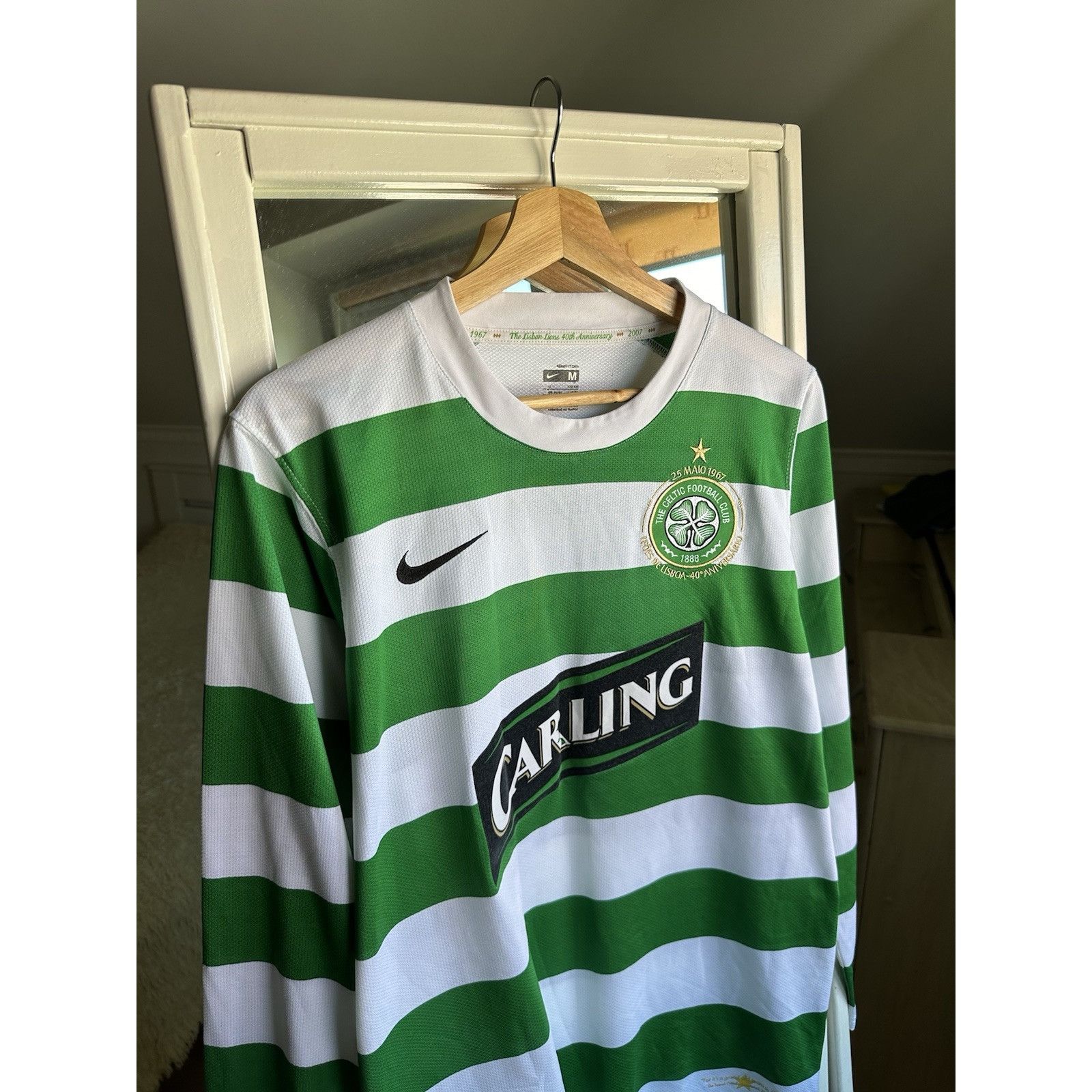 Nike Celtic Home Football Shirt Jersey 2007/08 40th Anniversary Size US M / EU 48-50 / 2 - 3 Thumbnail