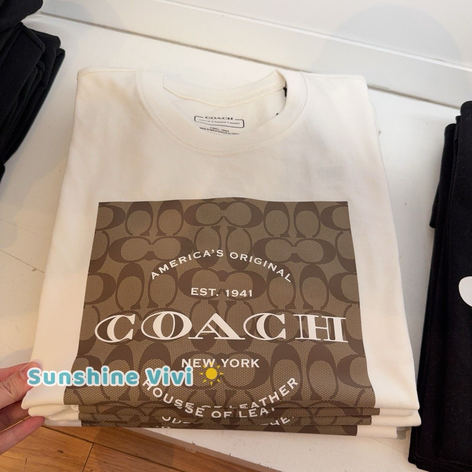 Coach NWT Coach Women's T Shirt Organic Cotton White C8775 Large Size US L / EU 52-54 / 3 - 2 Thumbnail