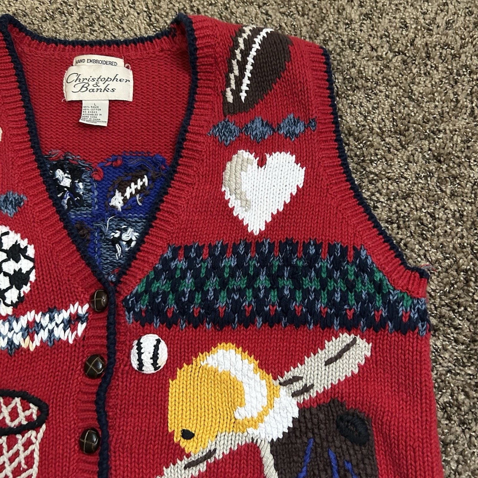 Other Vintage Christopher & Banks Embroidered Sports Vest/Shirt Lg Size L / US 10 / IT 46 - 12 Thumbnail