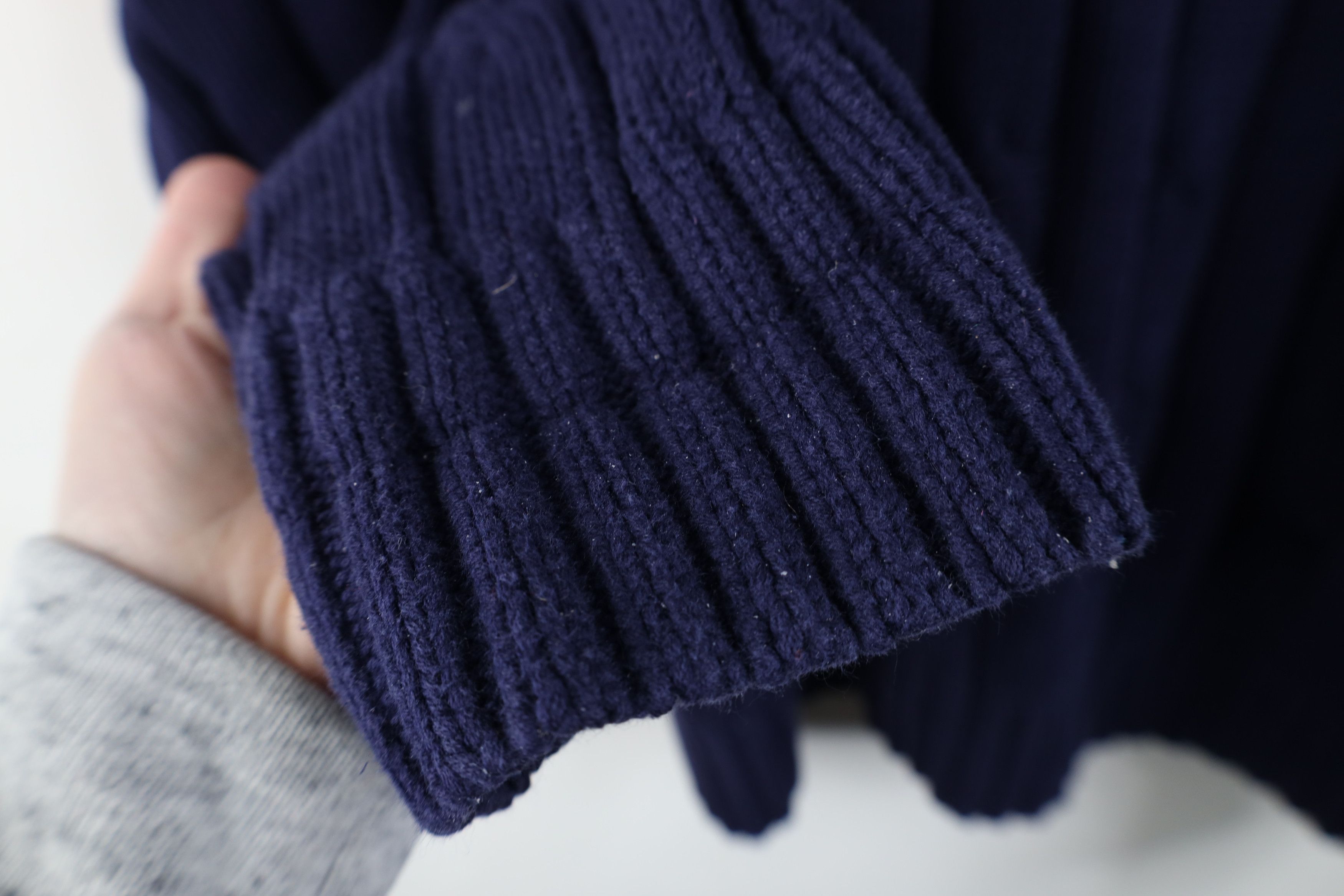 Eddie Bauer Vintage 90s Eddie Bauer Cable Knit Sweater Blue Cotton Size US XL / EU 56 / 4 - 7 Thumbnail