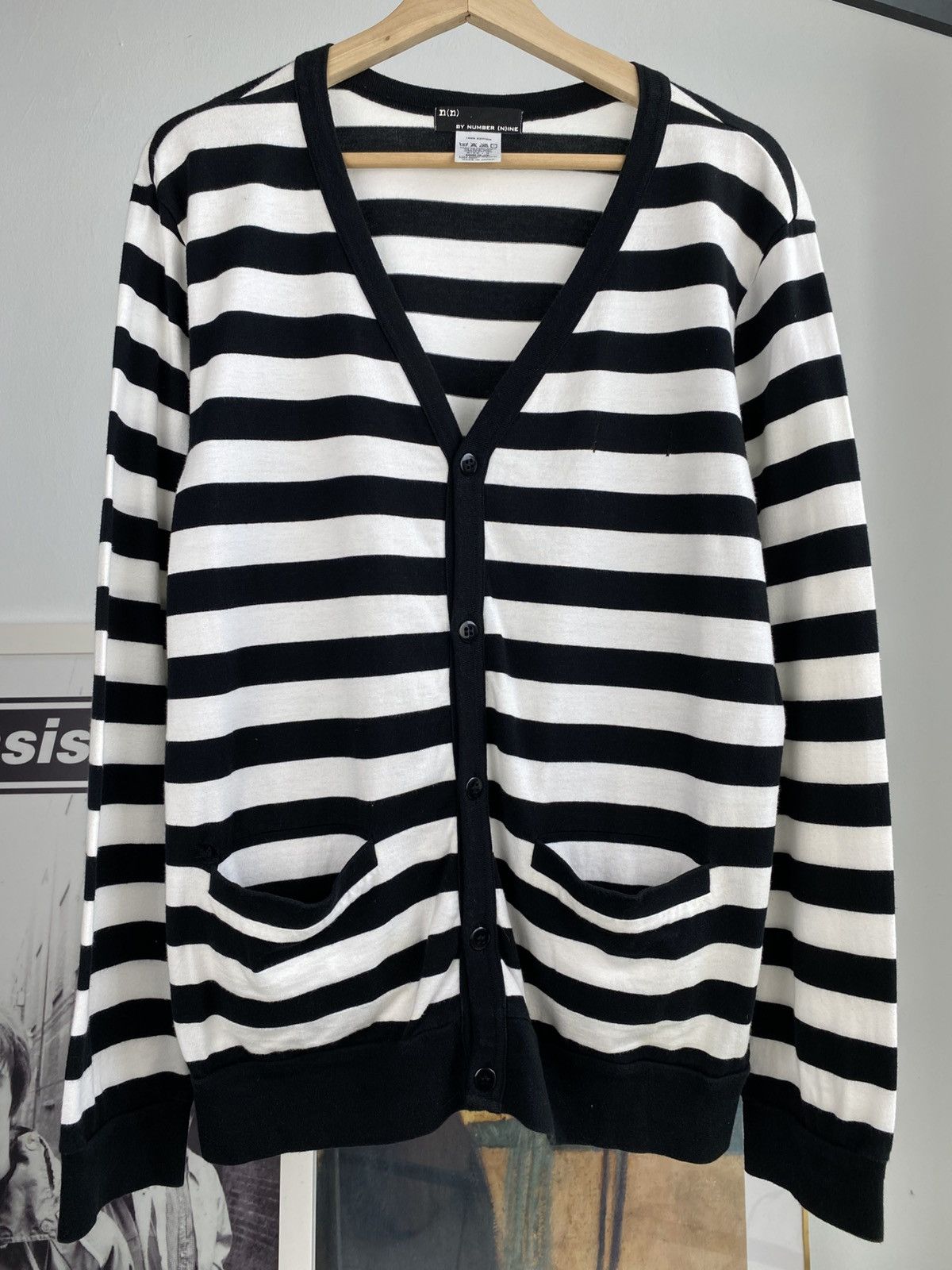 Number (N)ine Number Nine Japan Striped Cardigan Size US M / EU 48-50 / 2 - 2 Thumbnail