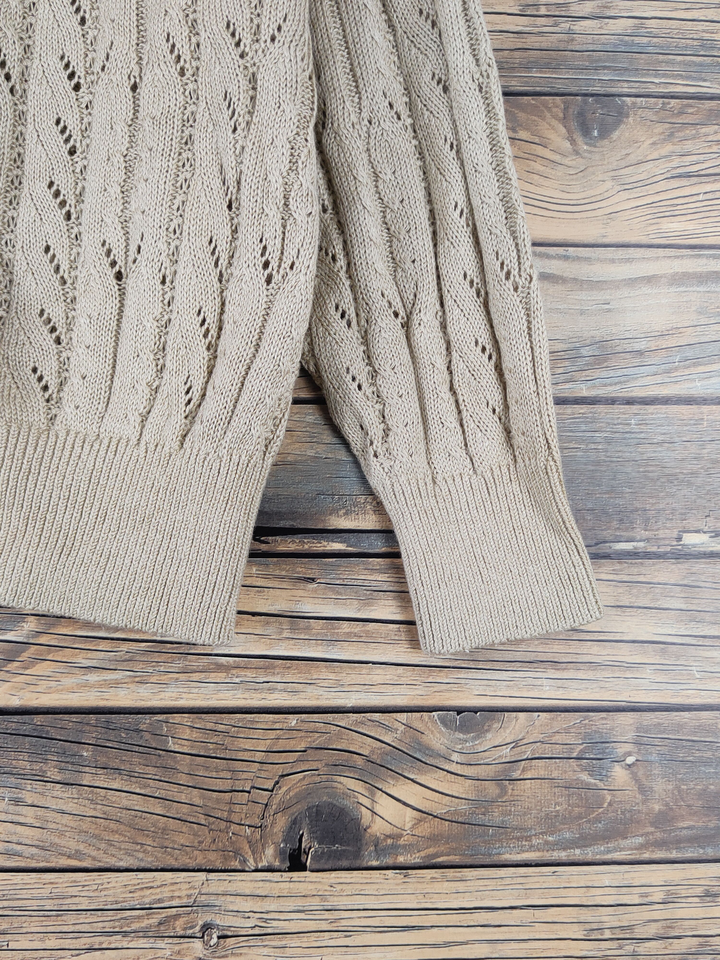 Aran Isles Knitwear Premiyell Light Brown Knitwear Cardigan #W1646 Size M / US 6-8 / IT 42-44 - 6 Thumbnail