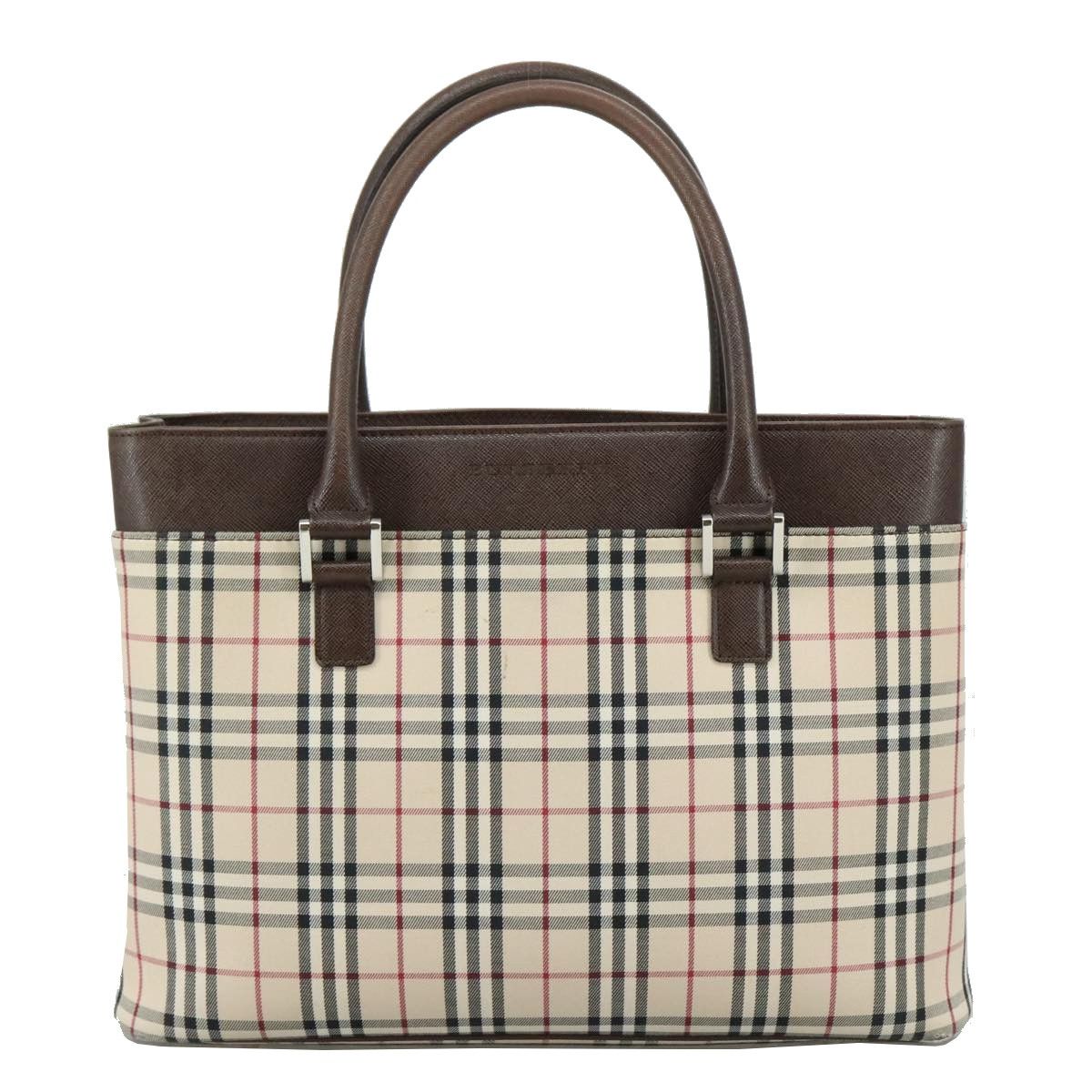 Burberry Nova Check Beige Canvas Handbag (Pre-Owned) Size ONE SIZE - 1 Thumbnail