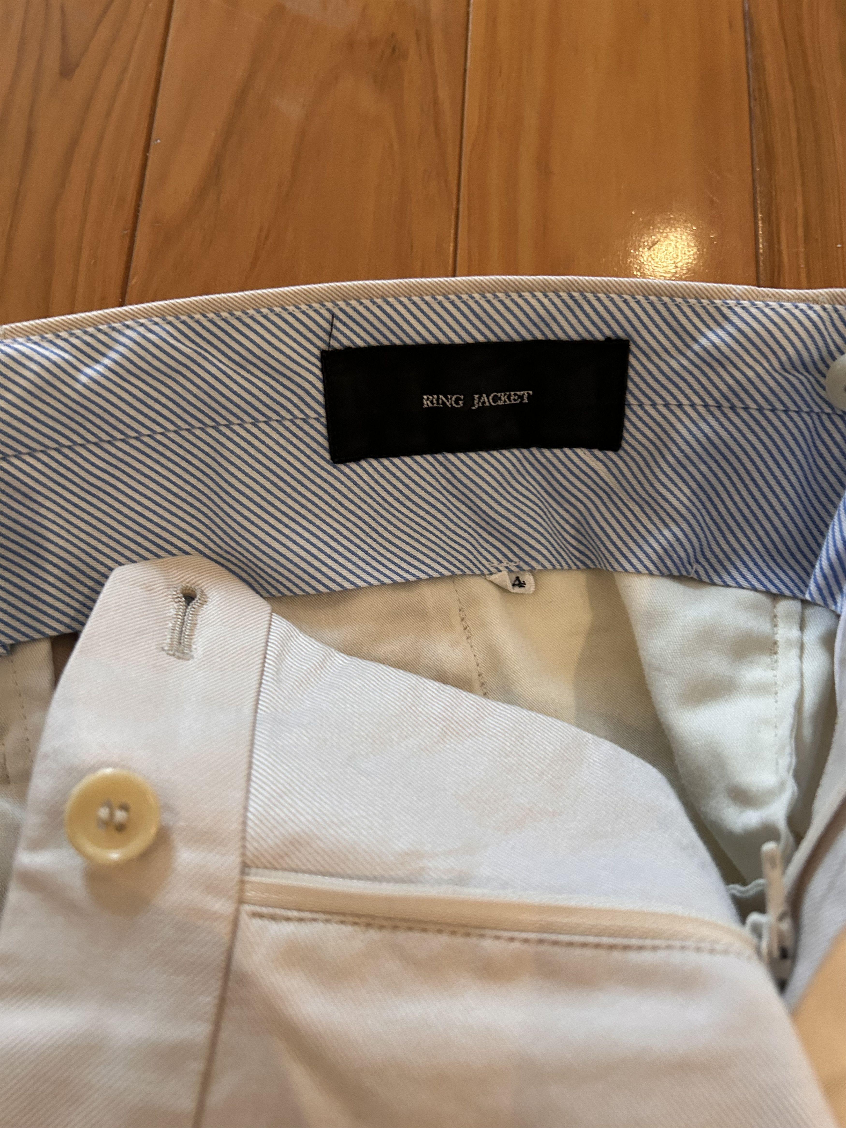 Ring Jacket stone cotton trousers