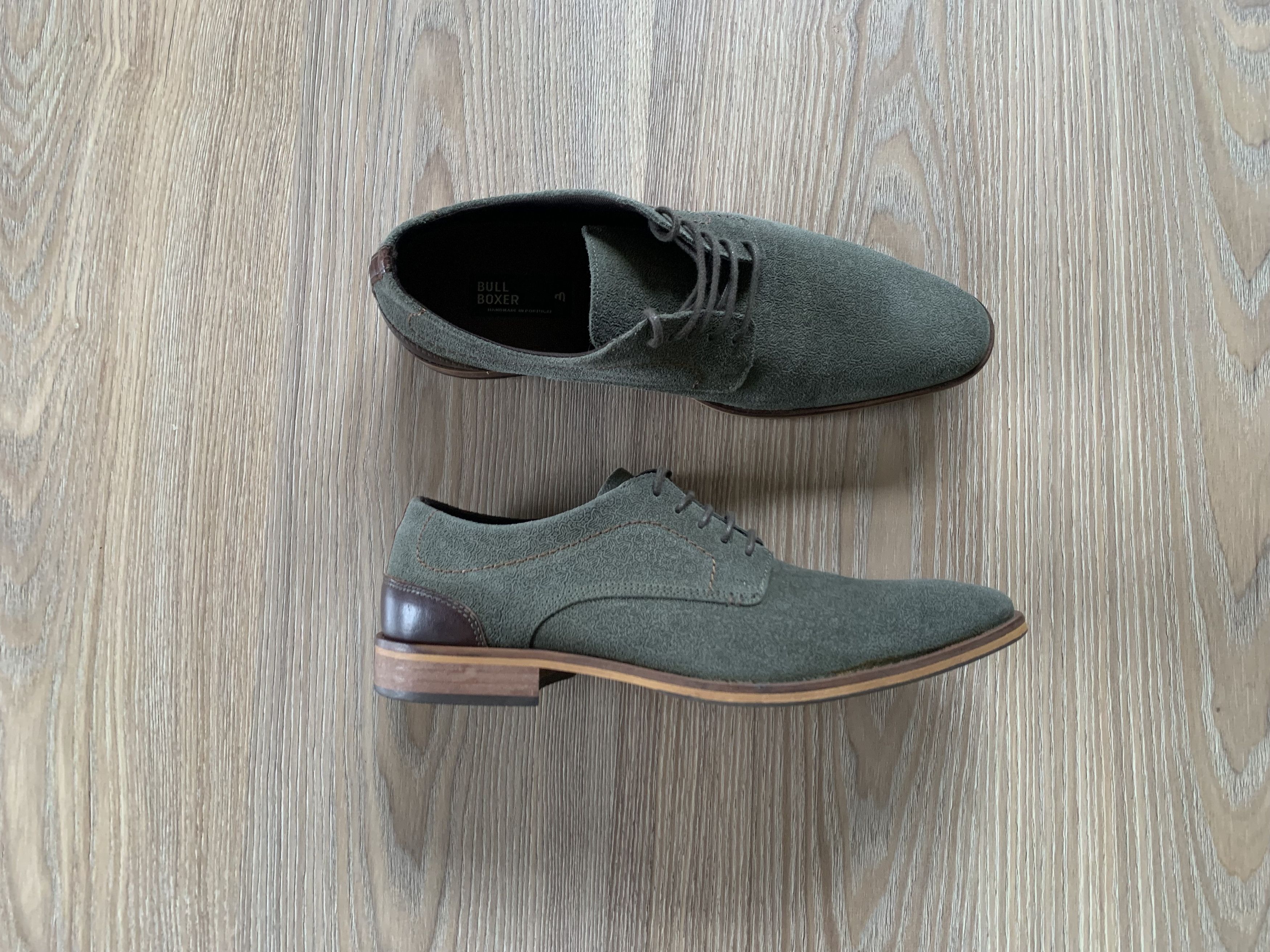 Handmade Hand Crafted Men's Embossed Suede Oxford Shoes Size US 10 / EU 43 - 1 Thumbnail