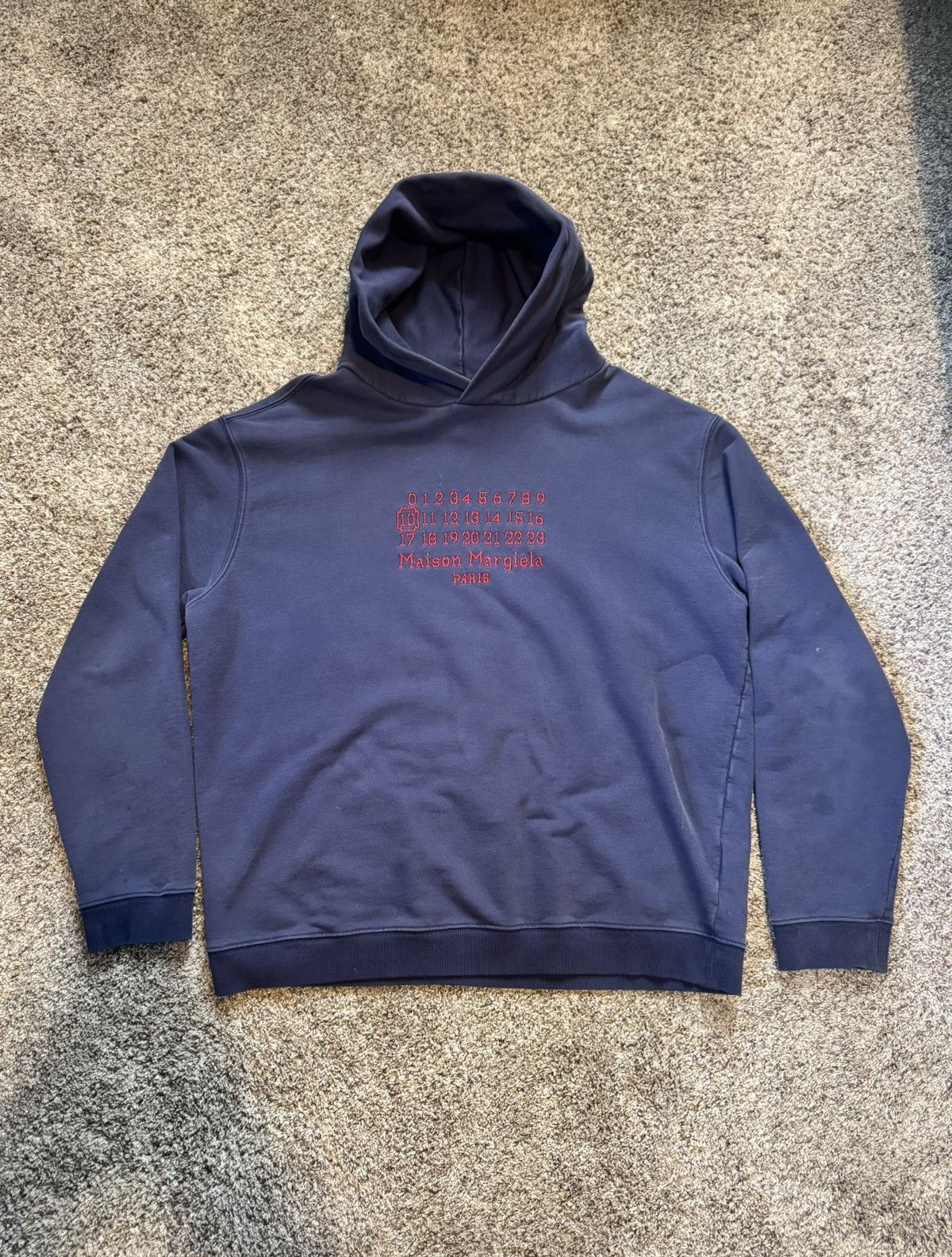 Maison Margiela Maison Margiela oversized “Numbers” logo hoodie