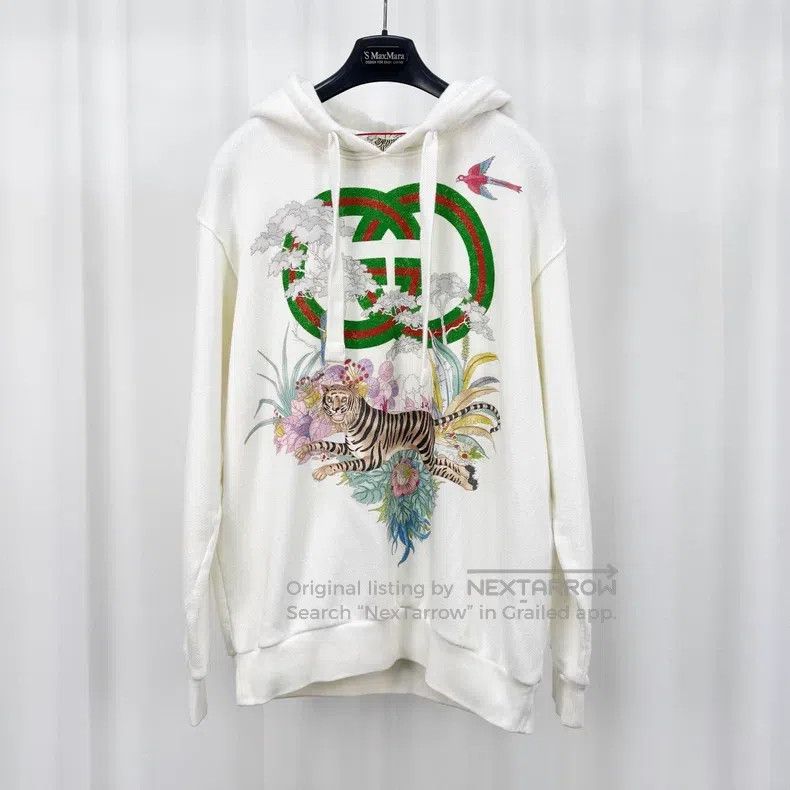 Gucci Gucci Double G Tiger Printed Hoodie Size US XS / EU 42 / 0 - 1 Thumbnail
