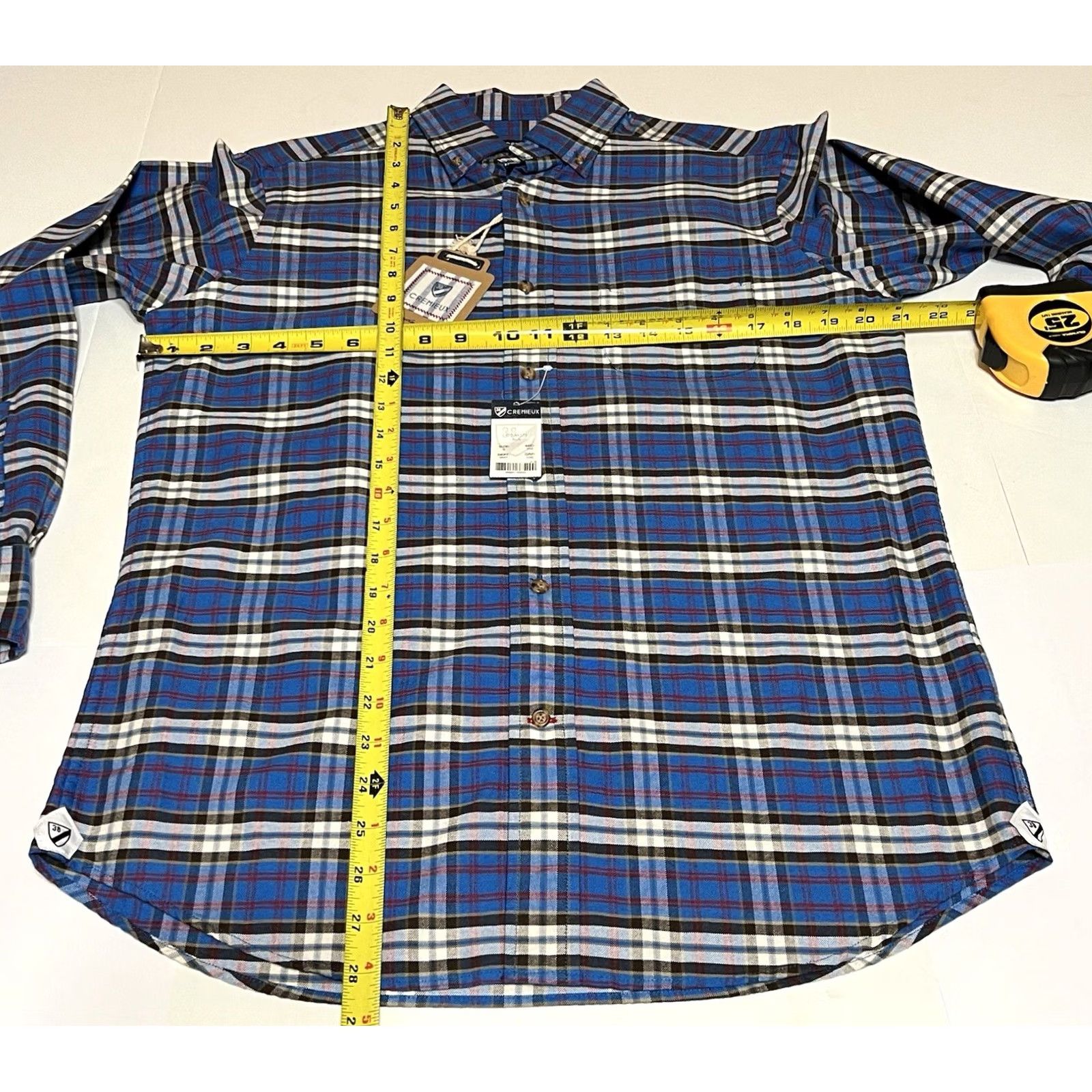 Cremieux Cremieux Everyday Oxford Plaid Long Sleeve Shirt Men Sz S Blue Cotton 100% Button-Down NWT User-FriendlyFit/Regular Size US S / EU 44-46 / 1 - 4 Thumbnail
