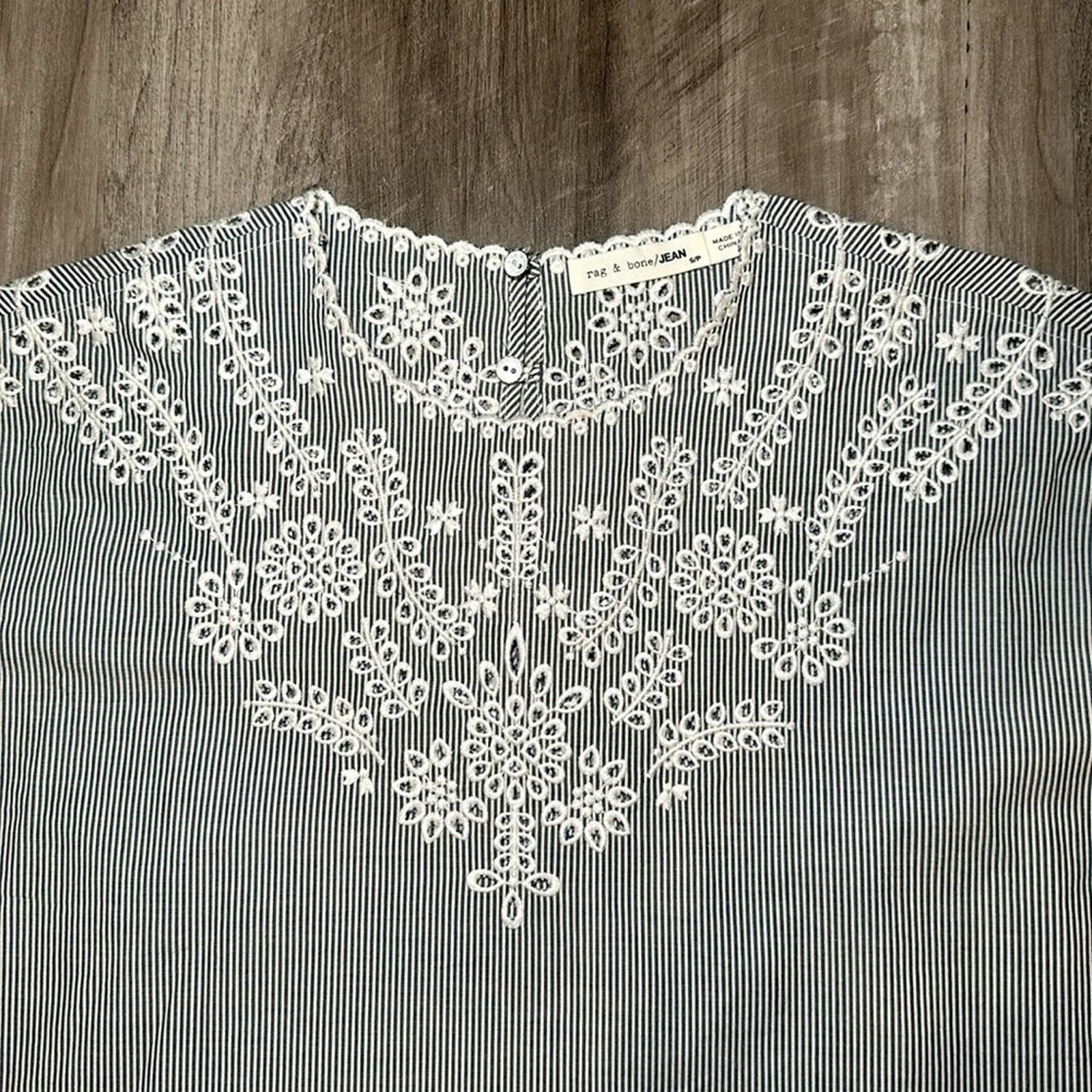 Rag & Bone Rag & Bone Jeans Embroided Cotton Summer Dress - Small Size S / US 4 / IT 40 - 5 Thumbnail