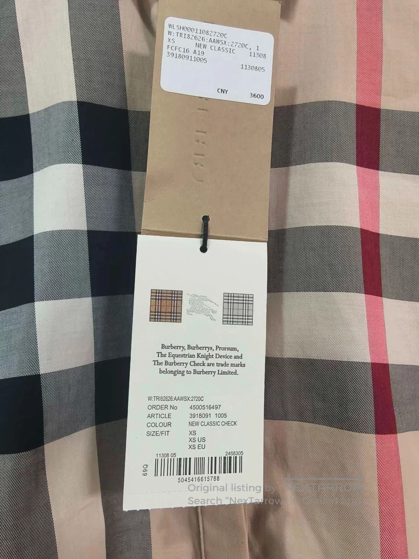 Burberry Burberry Beige Plaid Slim Fit Shirt XS. Size US XS / EU 42 / 0 - 7 Thumbnail